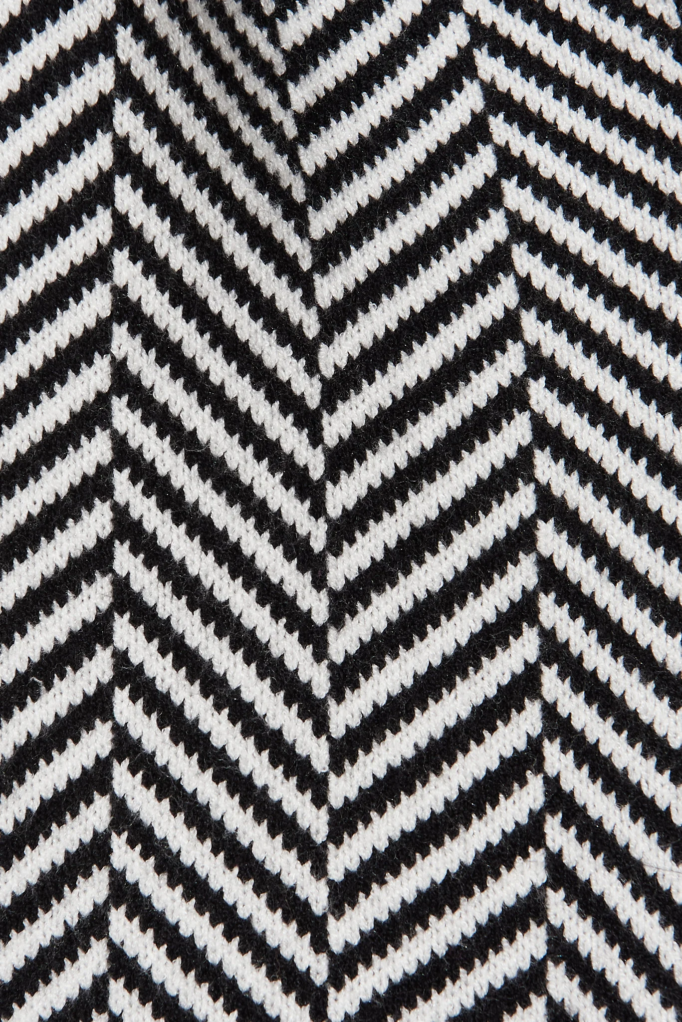 Jora Knit Hood Cardigan In Black With Herringbone Wool Blend - Image 6