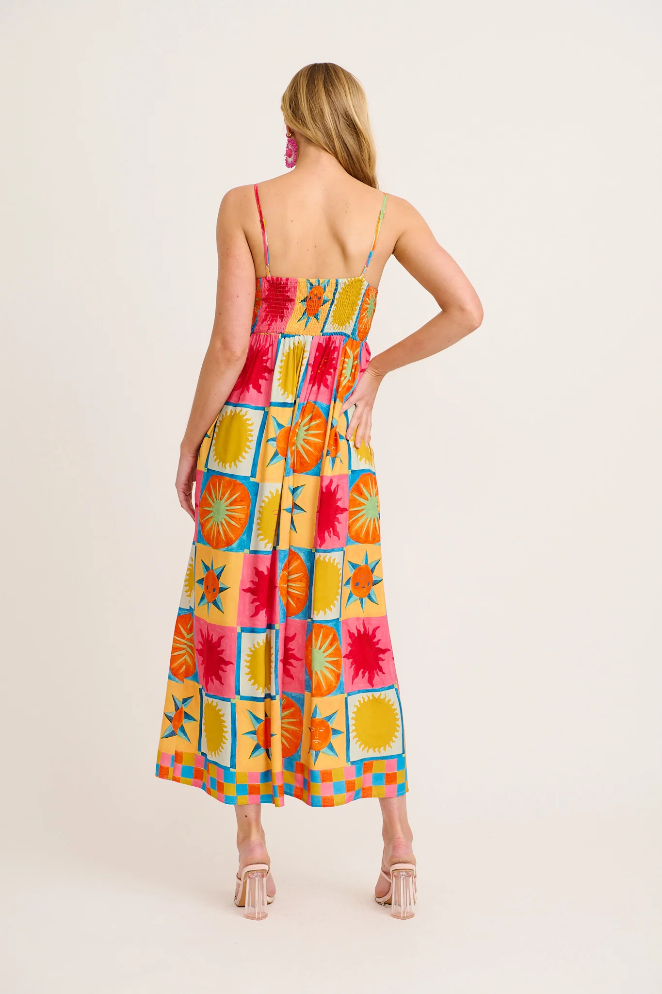 Jordonna Maxi Sundress in Multi Tile Print - Image 4