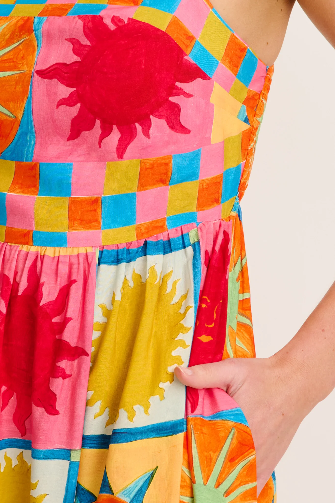 Jordonna Maxi Sundress in Multi Tile Print - Image 5