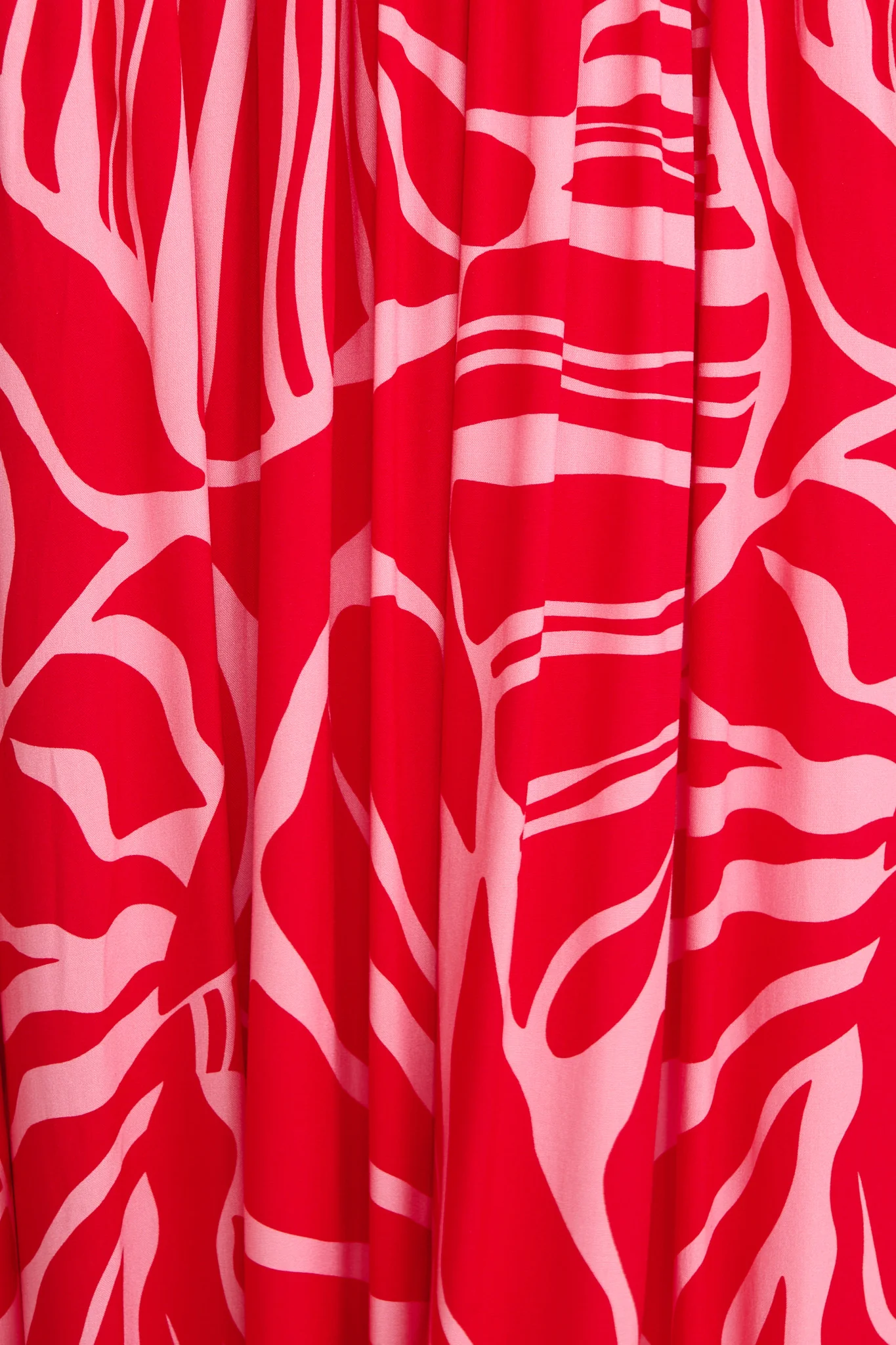 Julianna Maxi Skirt in Red with Pink Print - Image 11