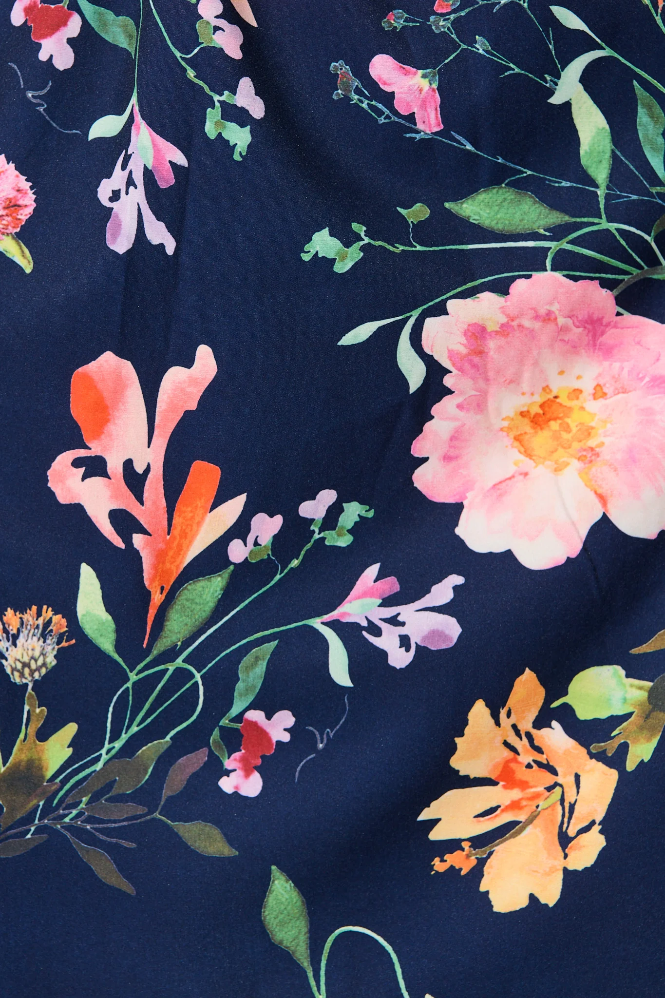 June Dress In Navy With Multi Floral Print - Image 6