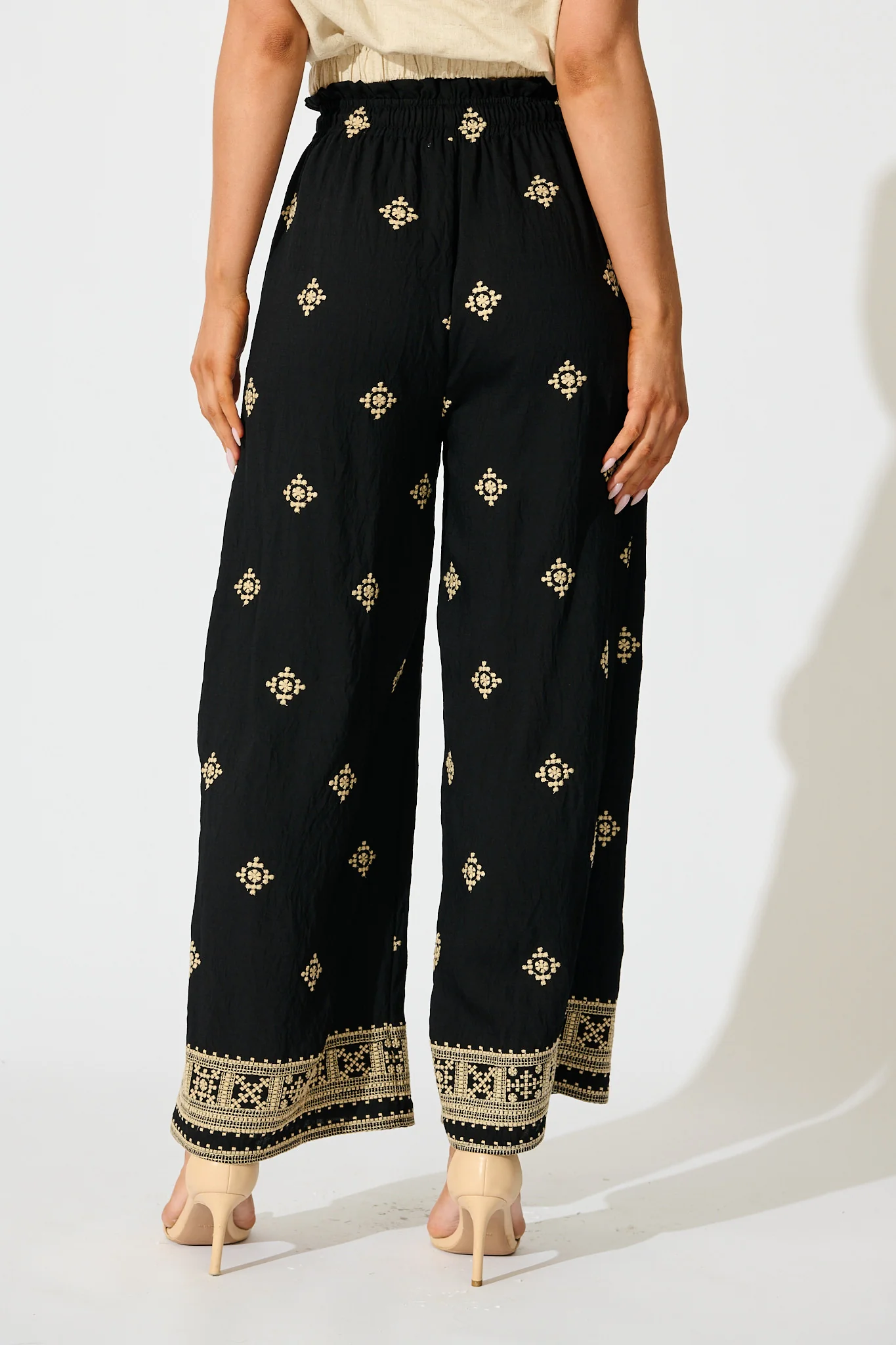 Katana Pant in Black Embroidery - Image 3