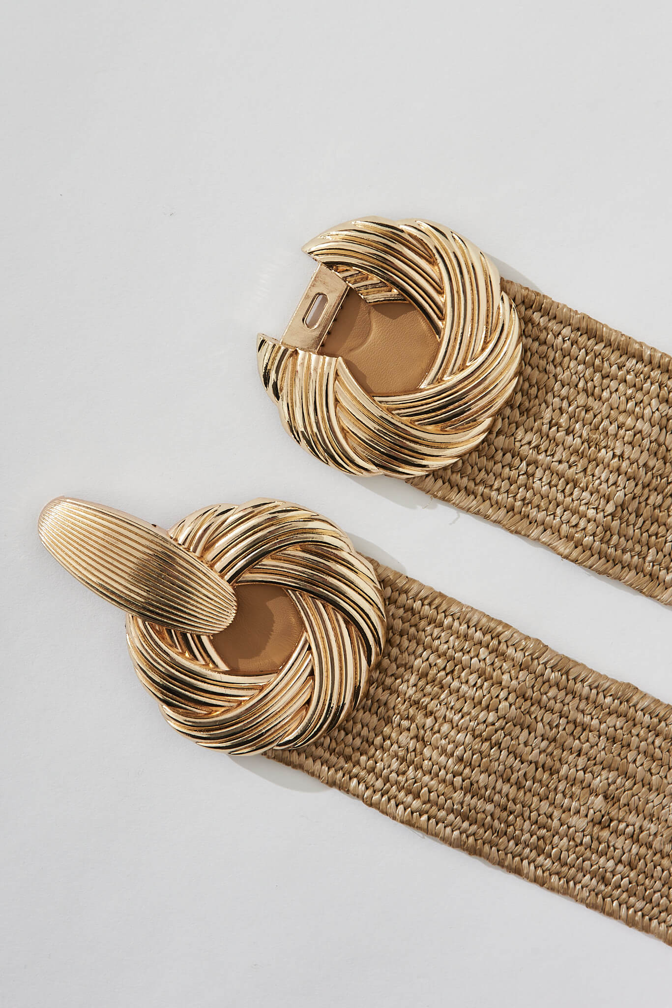 Katya Stretch Straw Belt In Light Brown - Image 5
