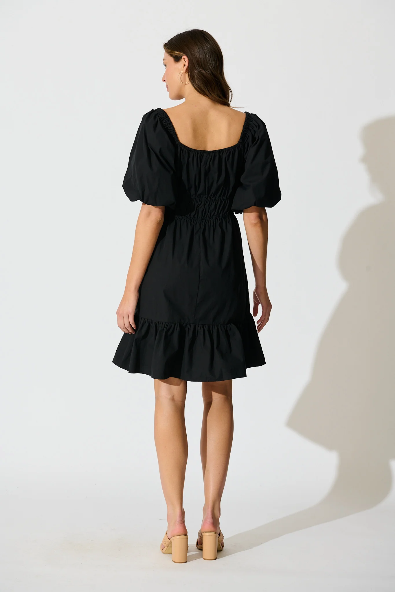 Kierah Dress in Black Cotton - Image 4