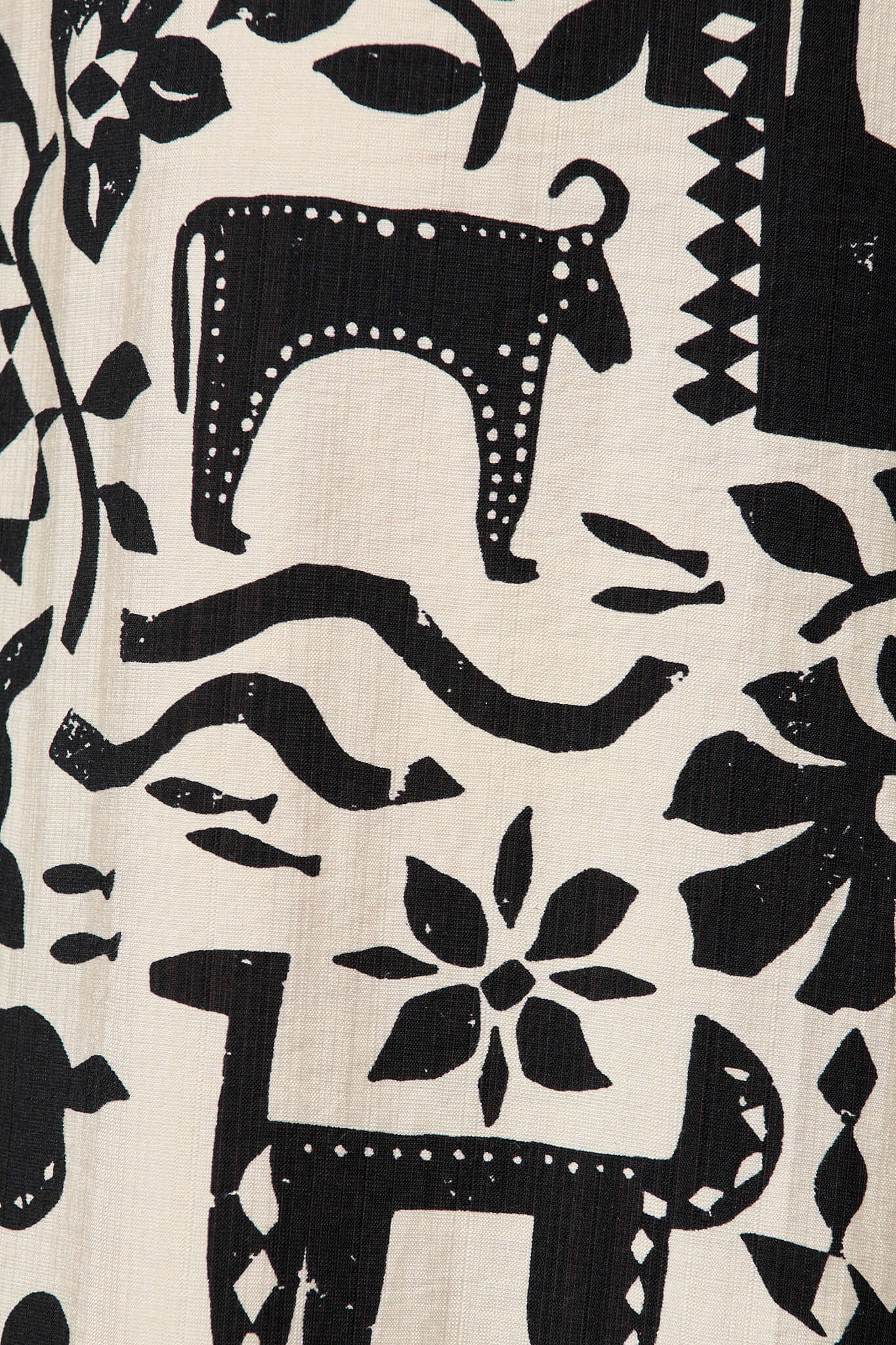 Kyrie Pant in Cream with Black Print - Image 8
