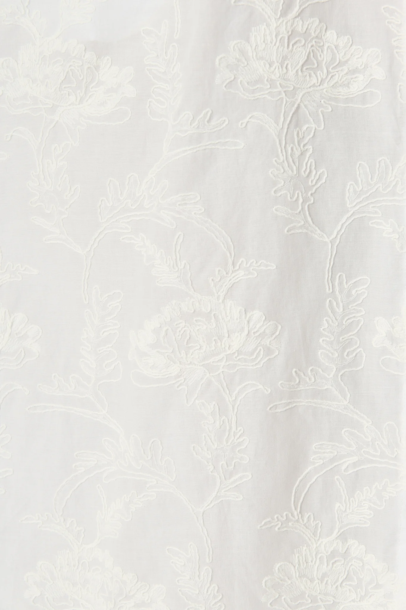 Lace & Love Midi Shirt Dress in White Embroidery Cotton - Image 6
