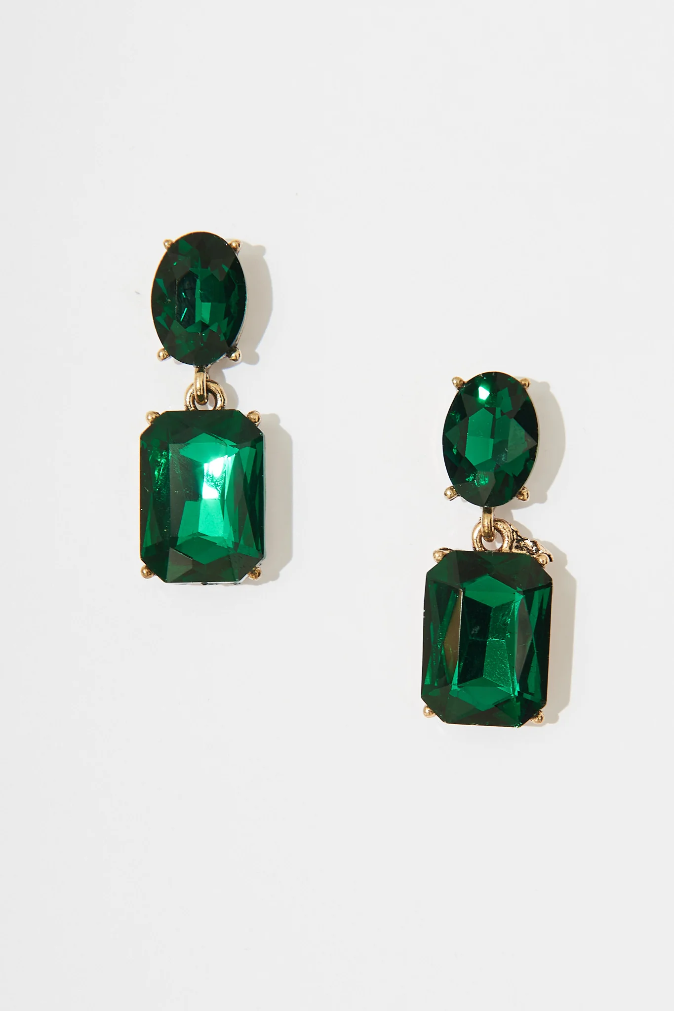 Lanier Drop Earrings In Emerald