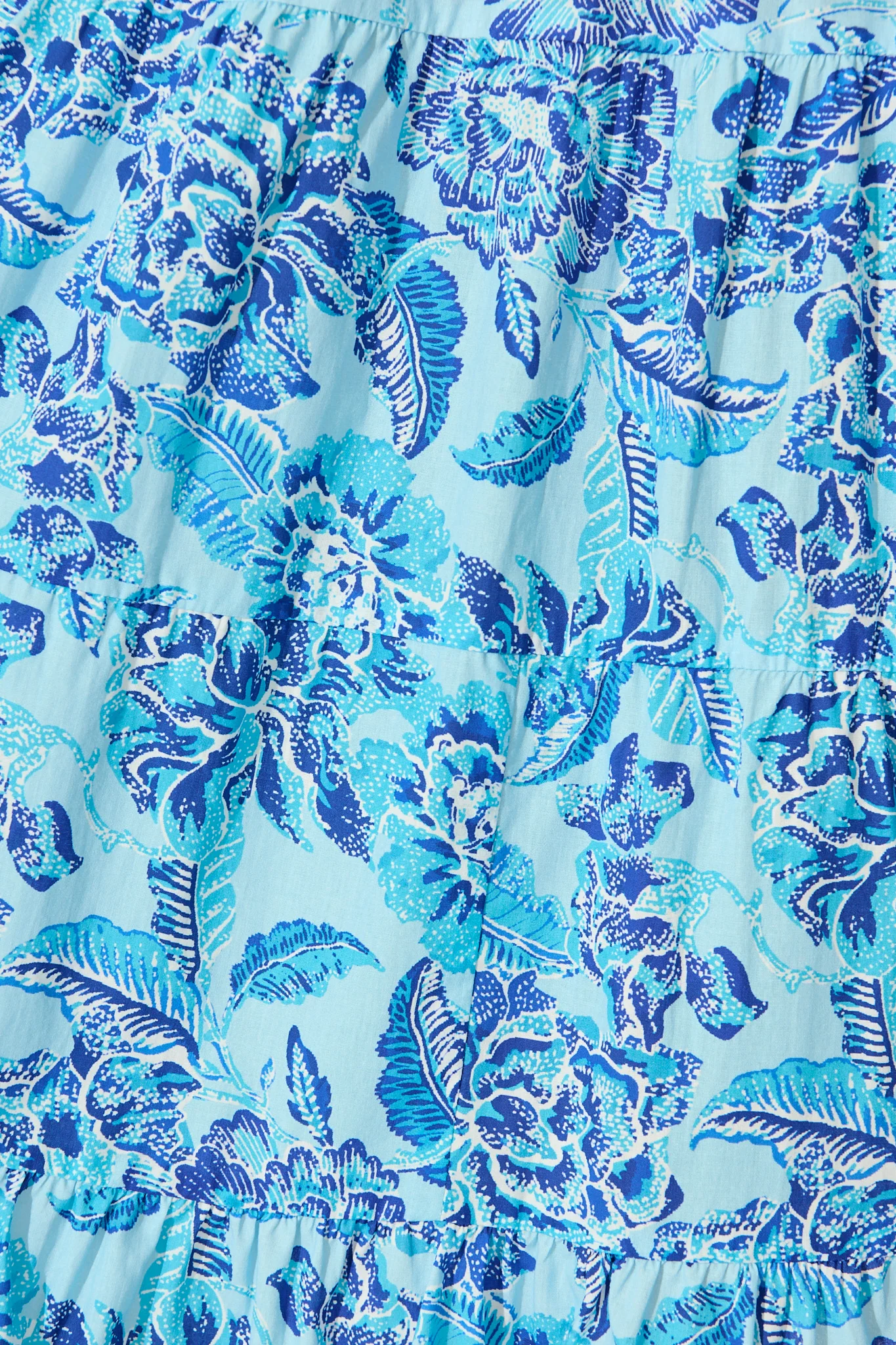 Larah Midi Dress in Blue Floral Cotton - Image 6