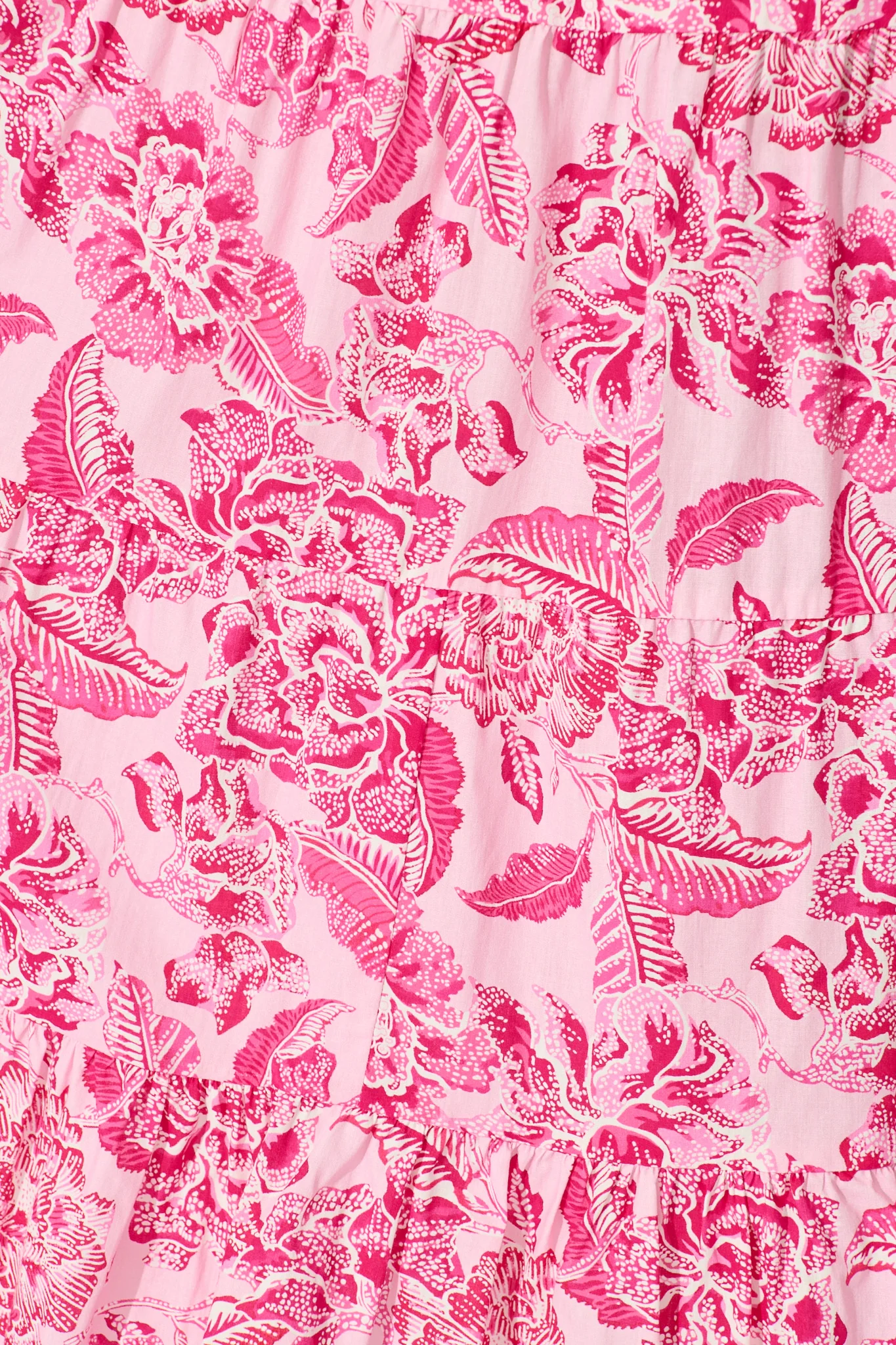 Larah Midi Dress in Pink Floral Cotton - Image 6