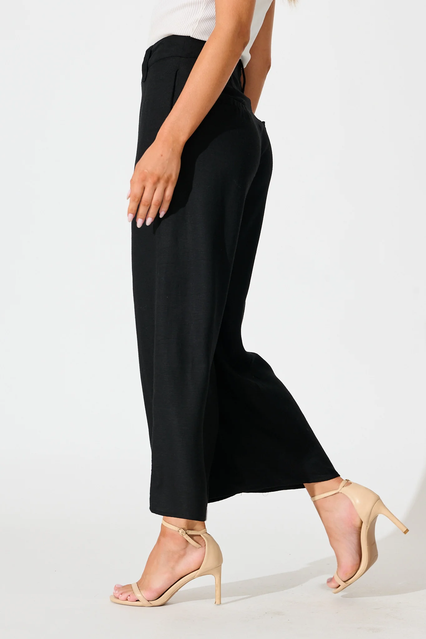 Legacy Pant in Black Linen Blend - Image 2