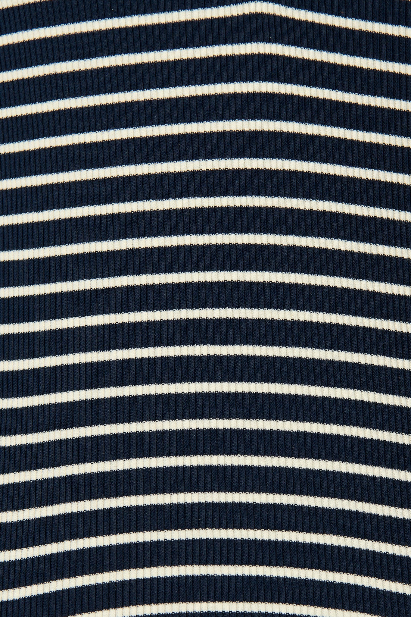Leighton Top in Navy with Cream Stripe Cotton Blend - Image 6