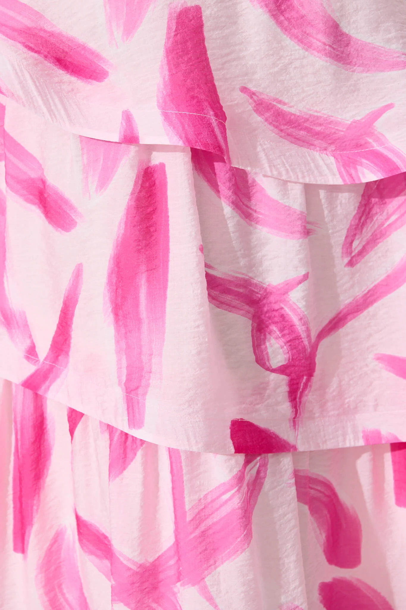Lena One Shoulder Maxi Dress in Blush with Fuchsia Organza - Image 10