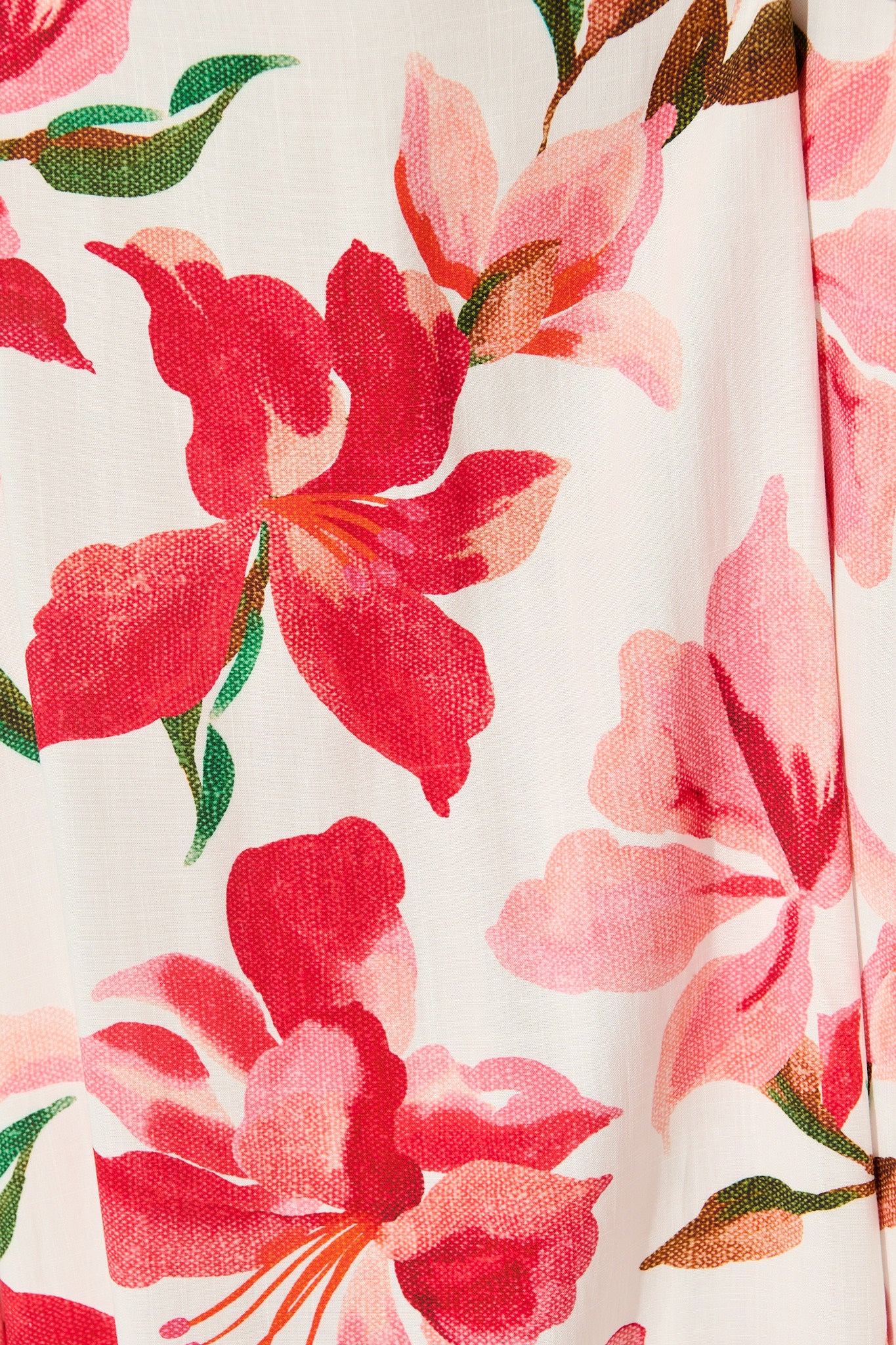Lilibet Pant in White and Red Floral - Image 9