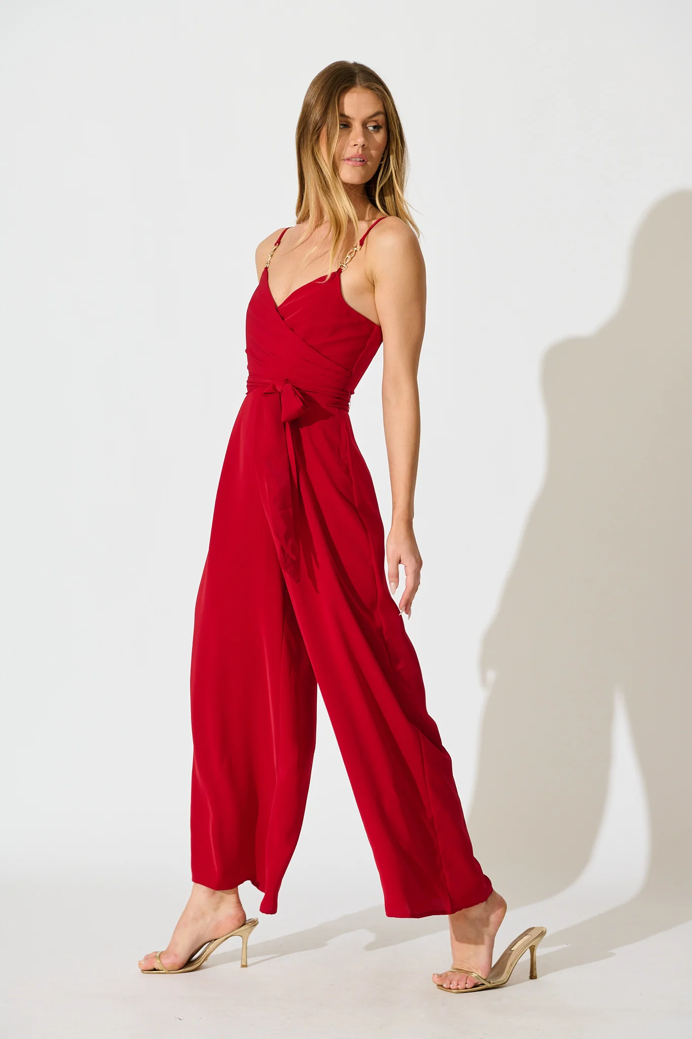 Lilwen Maxi Jumpsuit in Wine - Image 3