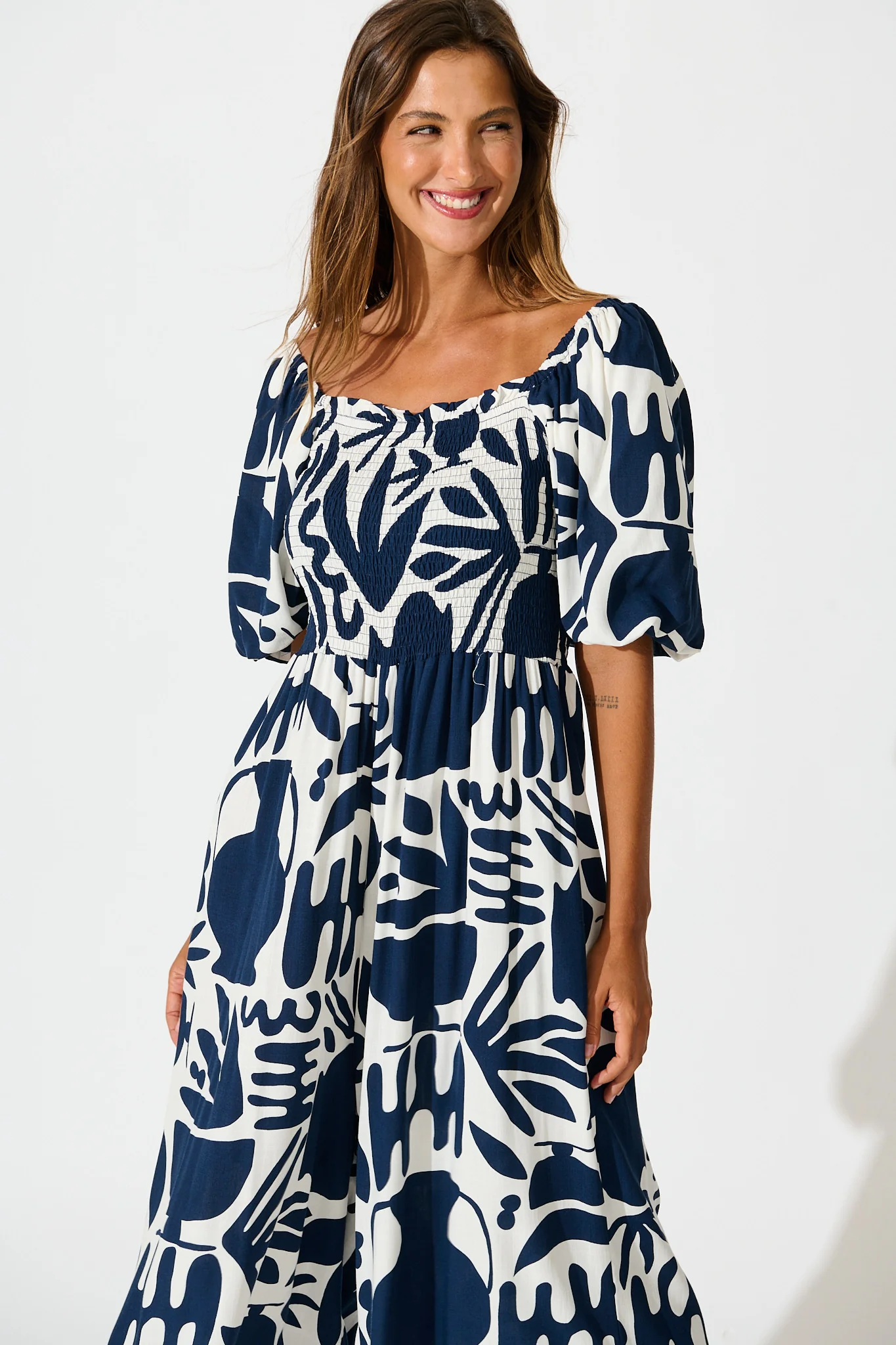 Limelight Jumpsuit in Navy with White Print - Image 2