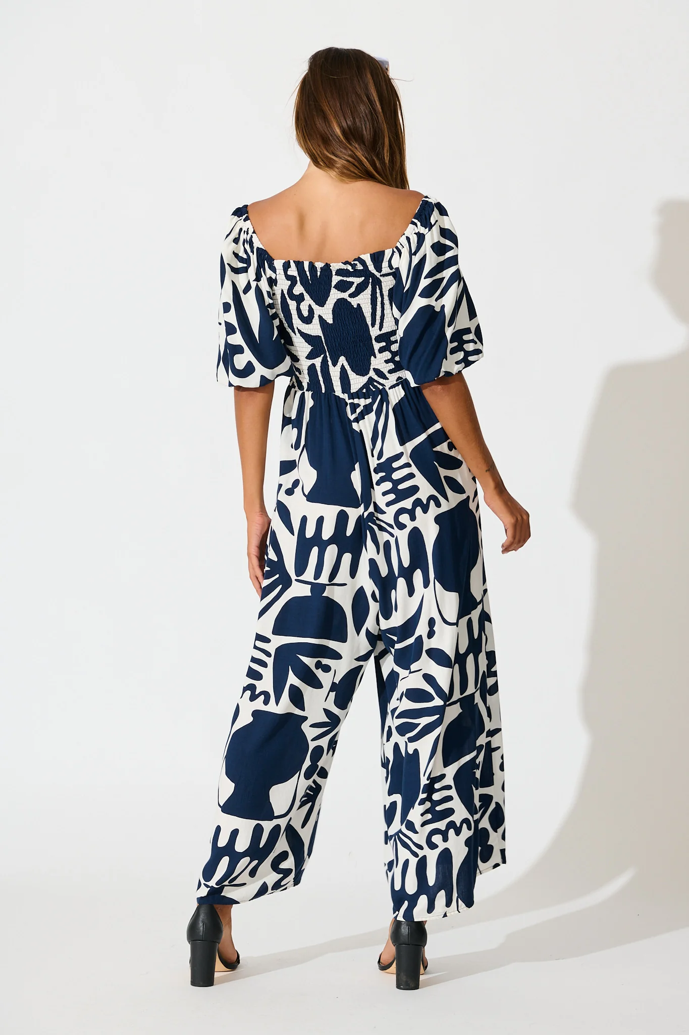 Limelight Jumpsuit in Navy with White Print - Image 4