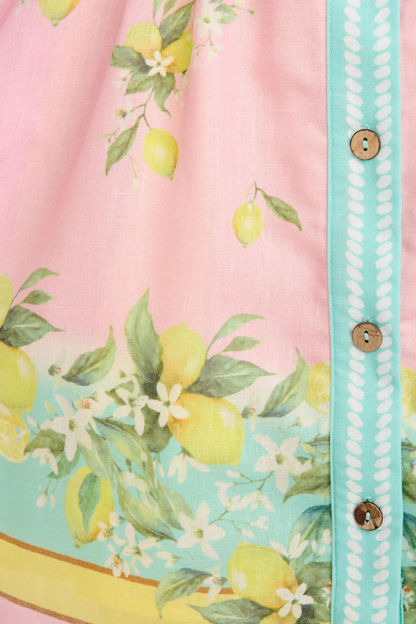 Limonelle Dress in Pink with Lemon Linen Blend - Image 11