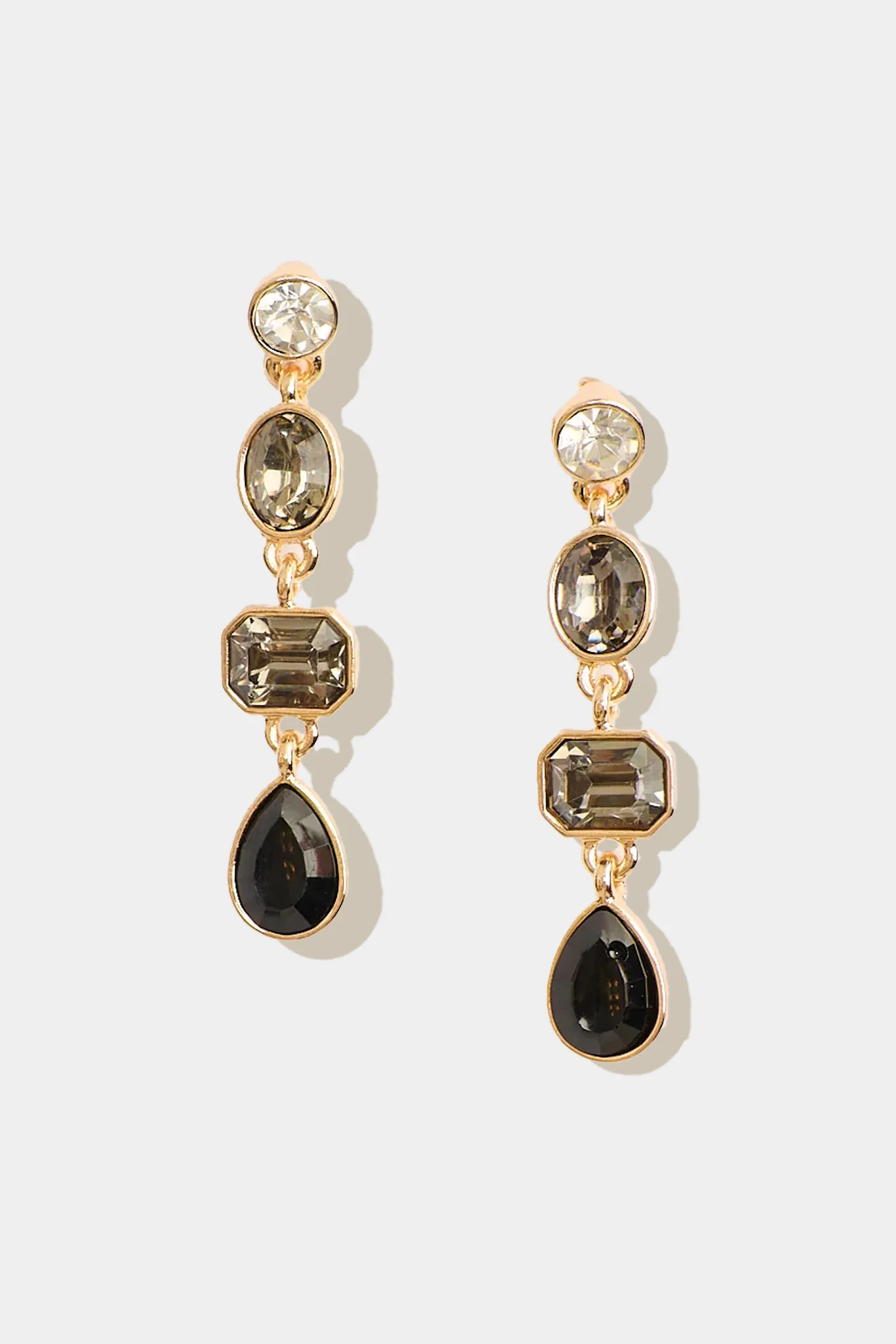 Lisa Drop Earrings In Multi Black