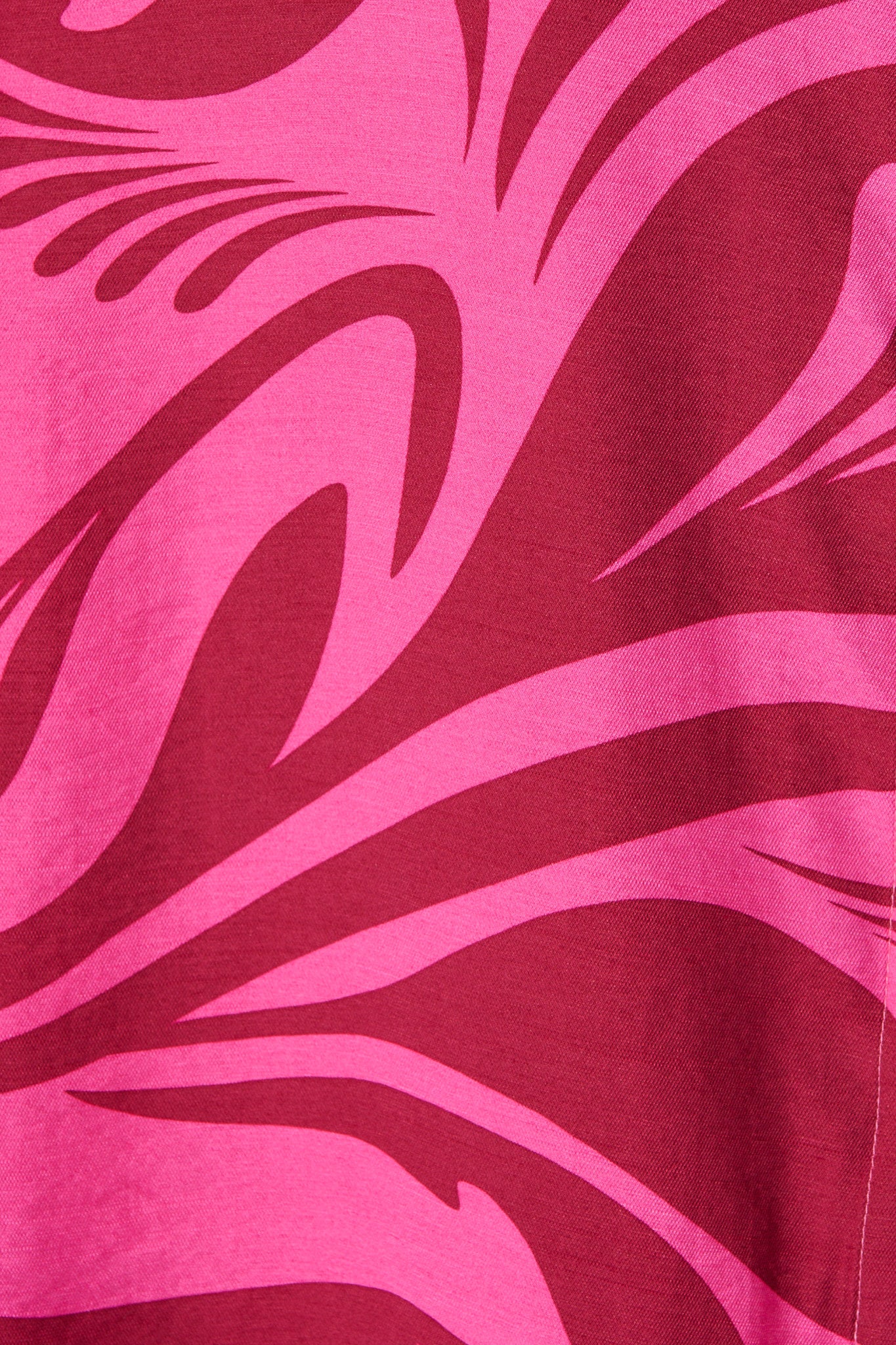 Lorna Maxi Shirt Dress in Pink with Wine Print - Image 9