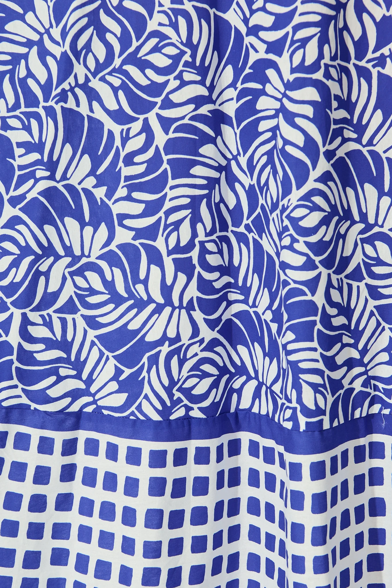 Lova Maxi Sundress in Blue with White Cotton - Image 6