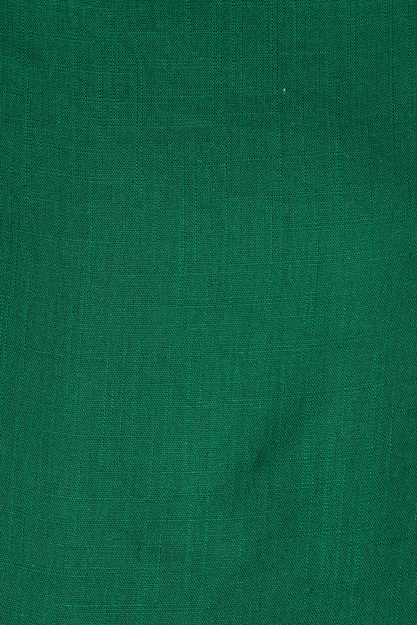 Lucille Off Shoulder Top In Emerald Cotton Linen - Image 6