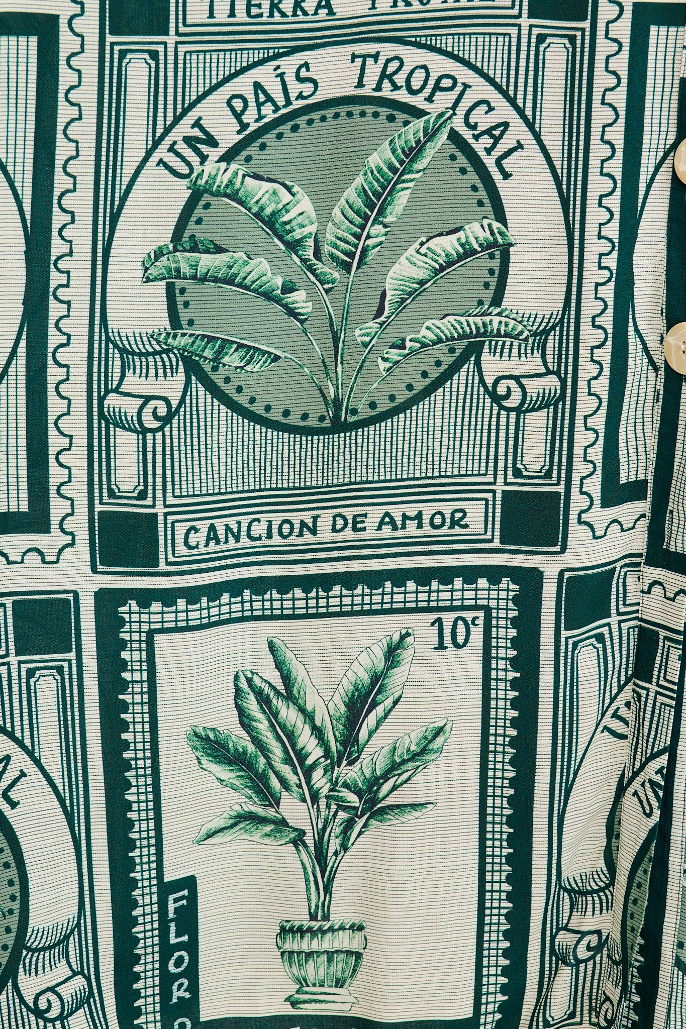 Lucky One Midi Shirt Dress in Green Tile Print - Image 6