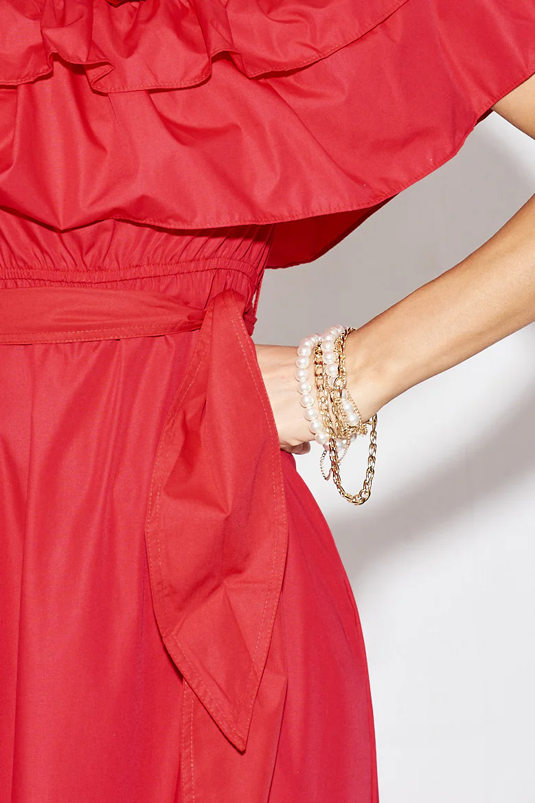Lula Maxi Dress In Red - Image 5