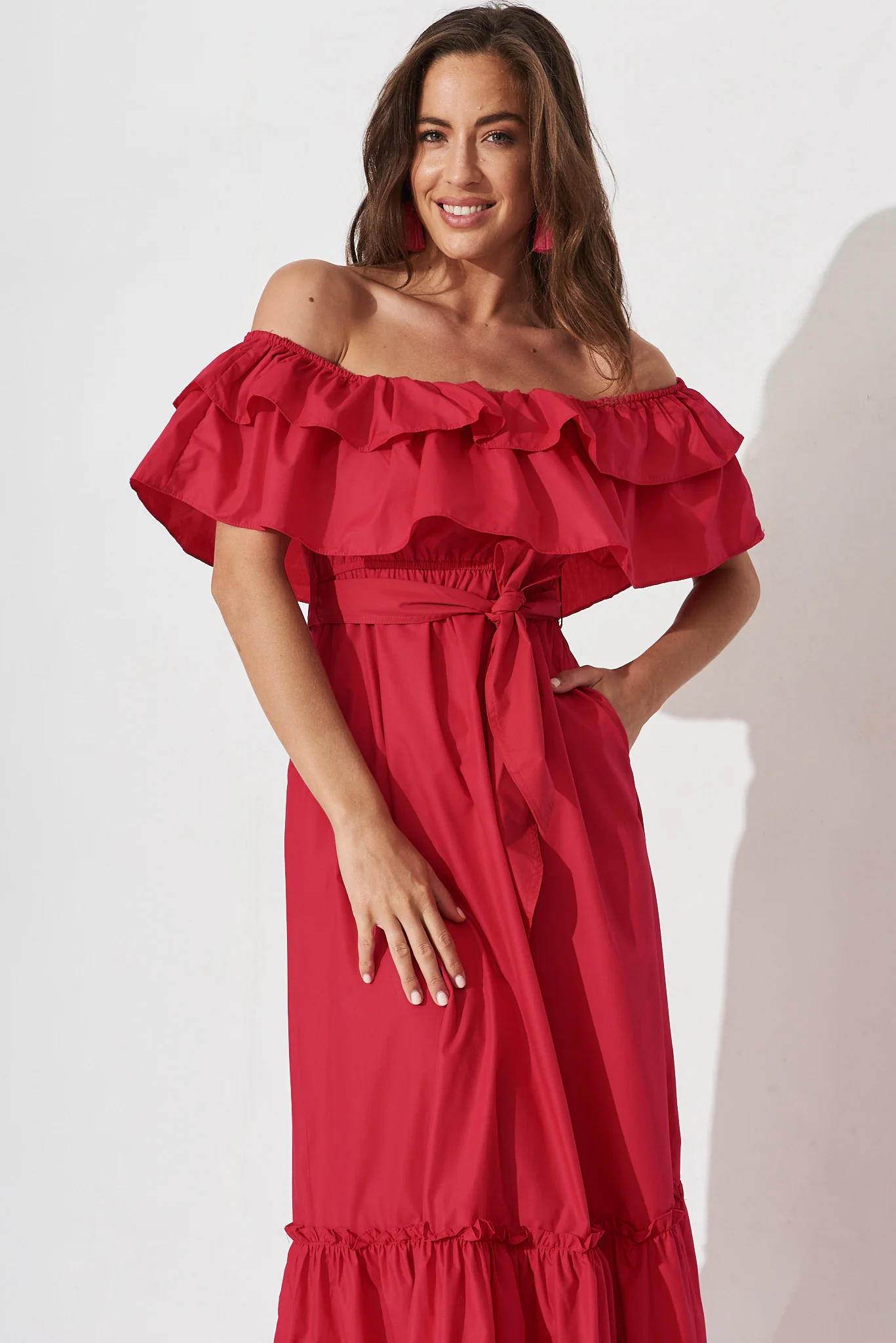 Lula Maxi Dress In Red - Image 7