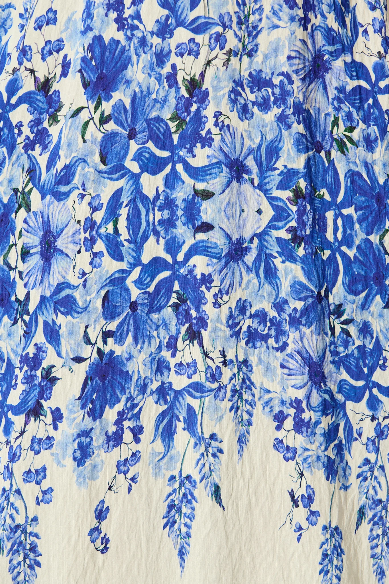 Lulea Maxi Sundress in White with Blue Floral Linen Blend - Image 6