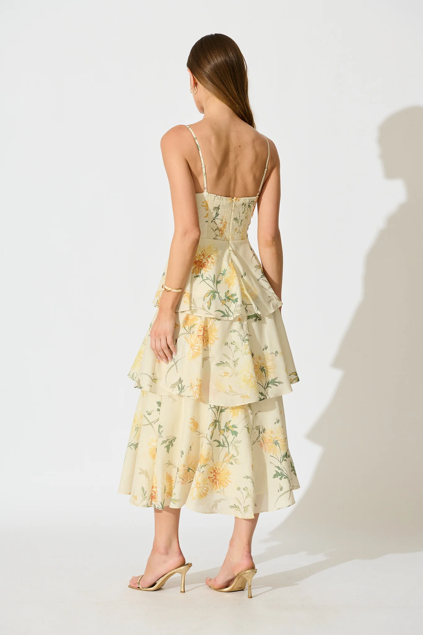 Lumiya Maxi Dress in Yellow Floral - Image 4