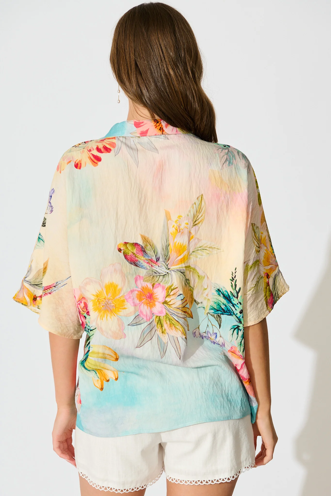 Lush Style Shirt in Multi Tropical Floral Print - Image 6