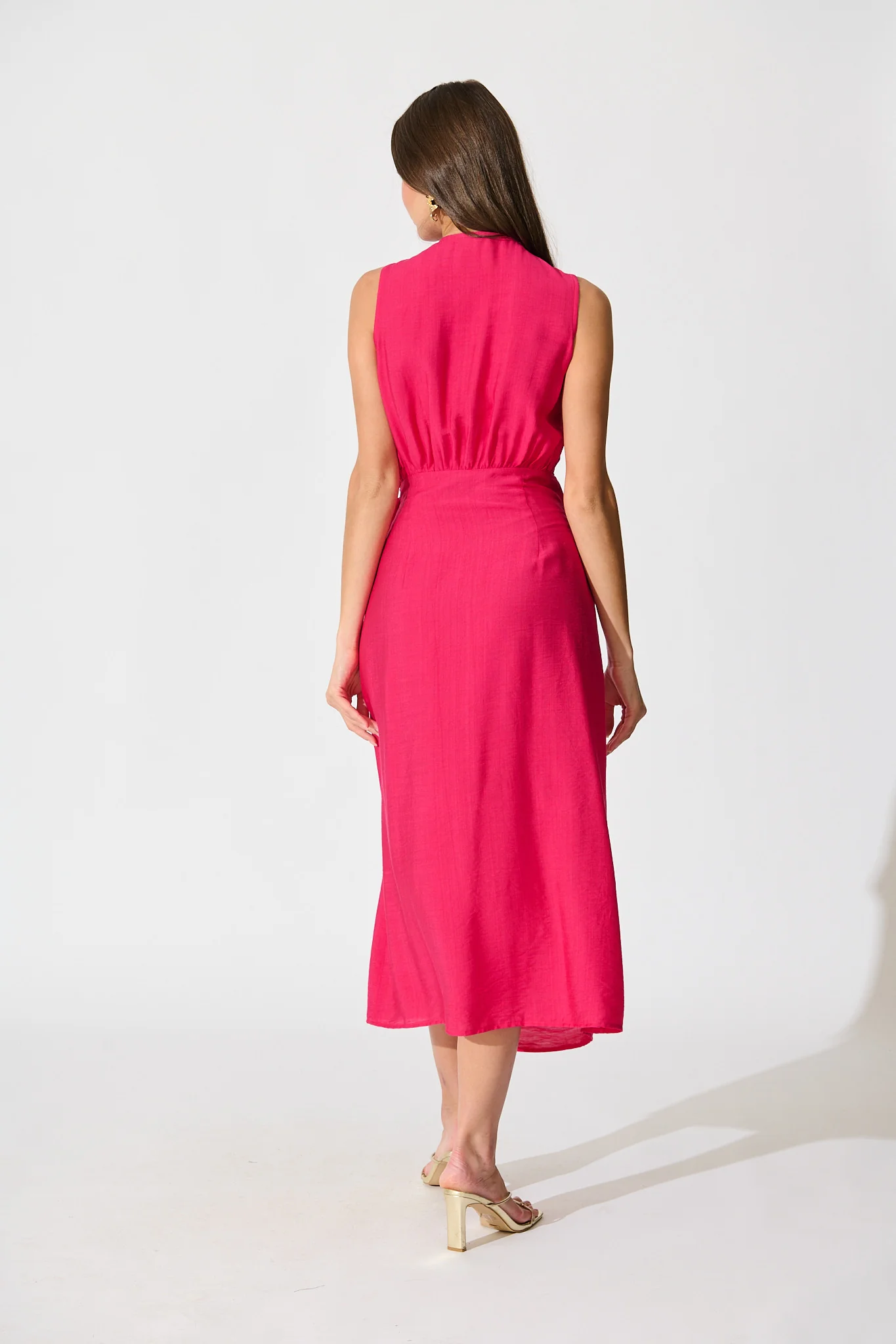 Luz Maxi Wrap Dress in Pink - Image 10