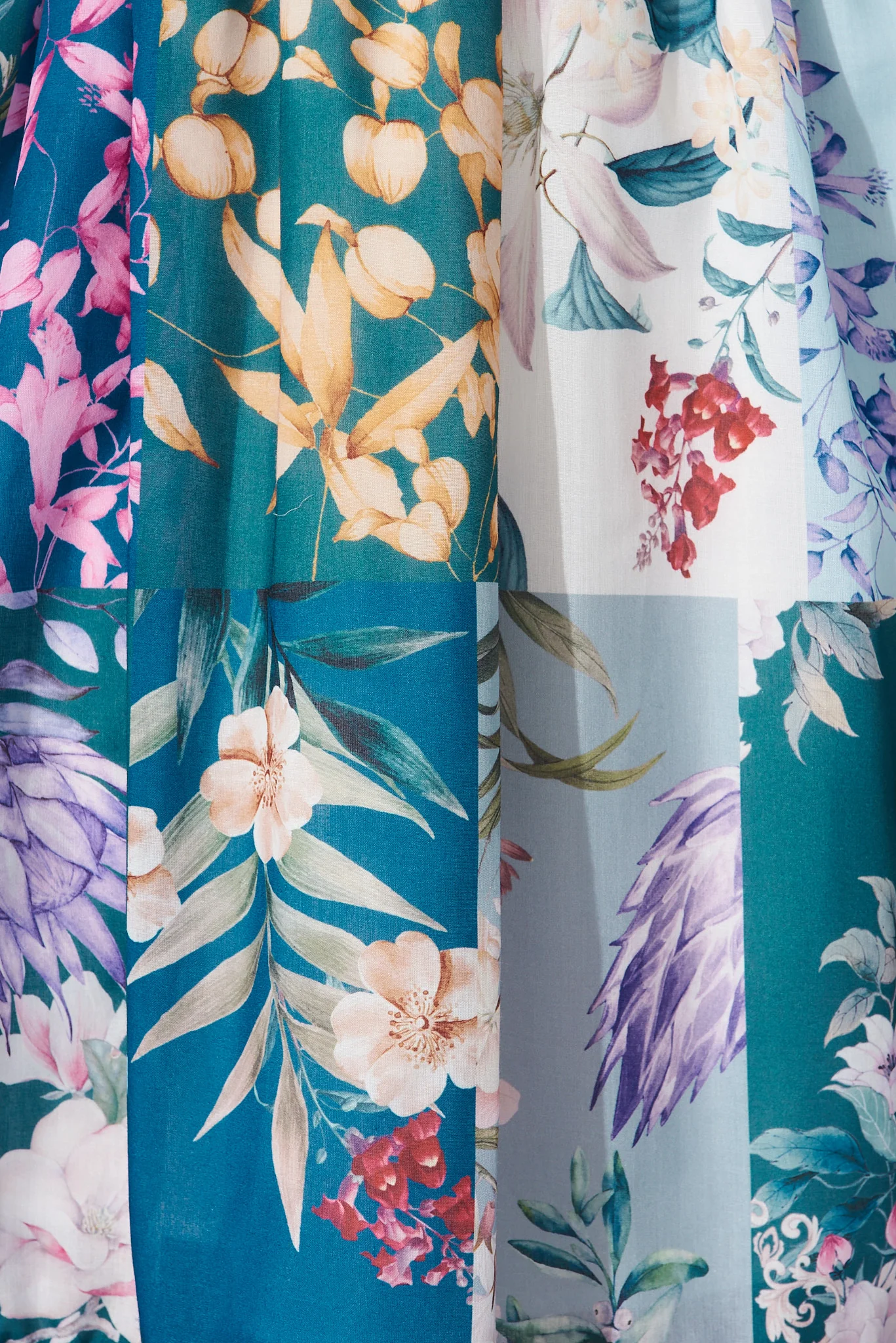 Lynette Midi Dress In Dark Green Patch Floral - Image 6