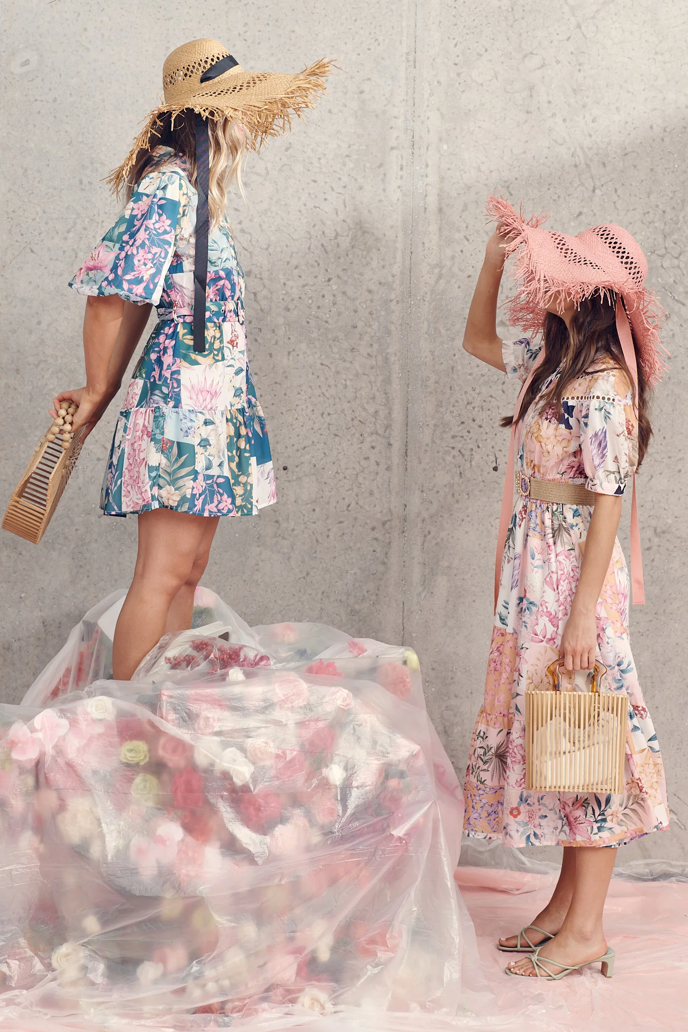 Lynette Midi Dress In Rust Patch Floral - Image 4