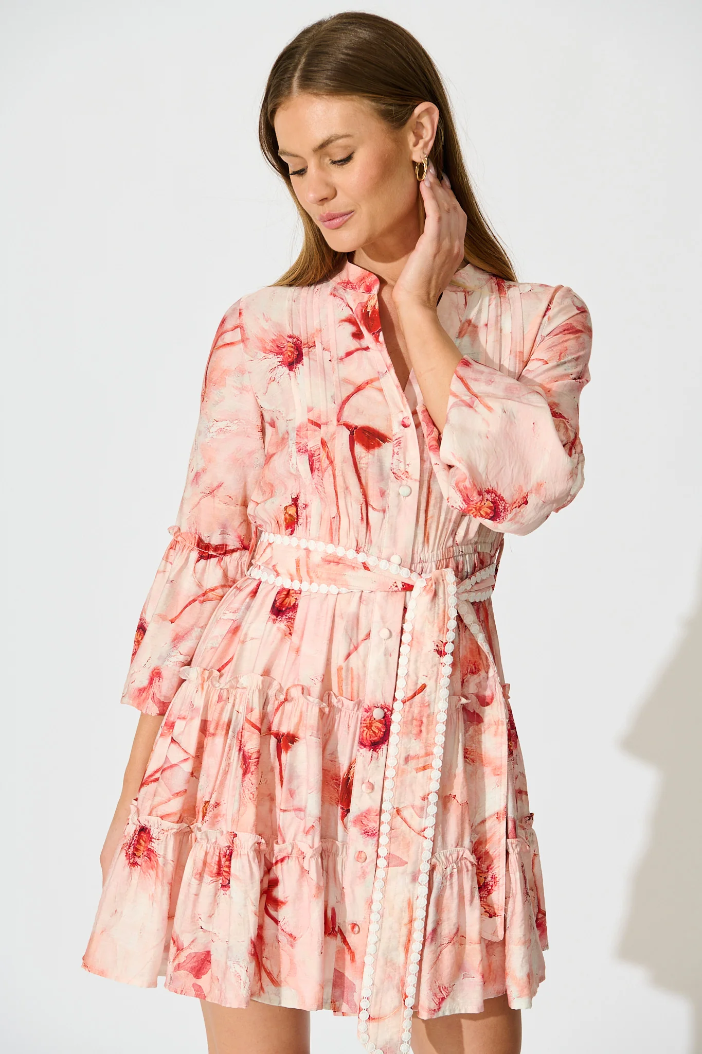 Mabel Dress in Pink Floral - Image 2