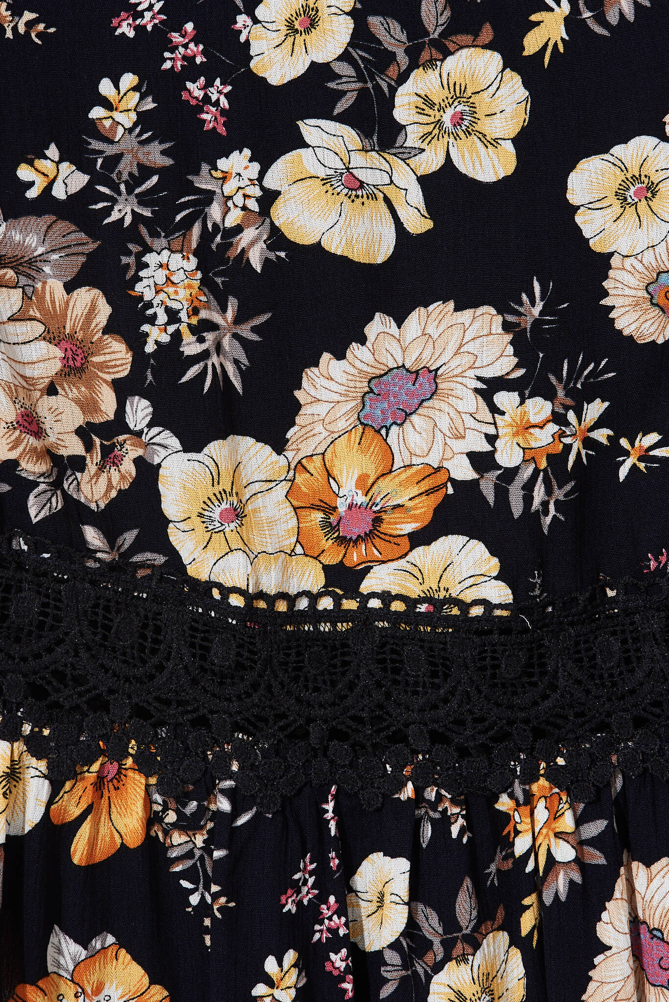 Macca Dress In Ink With Rust Floral - Image 6