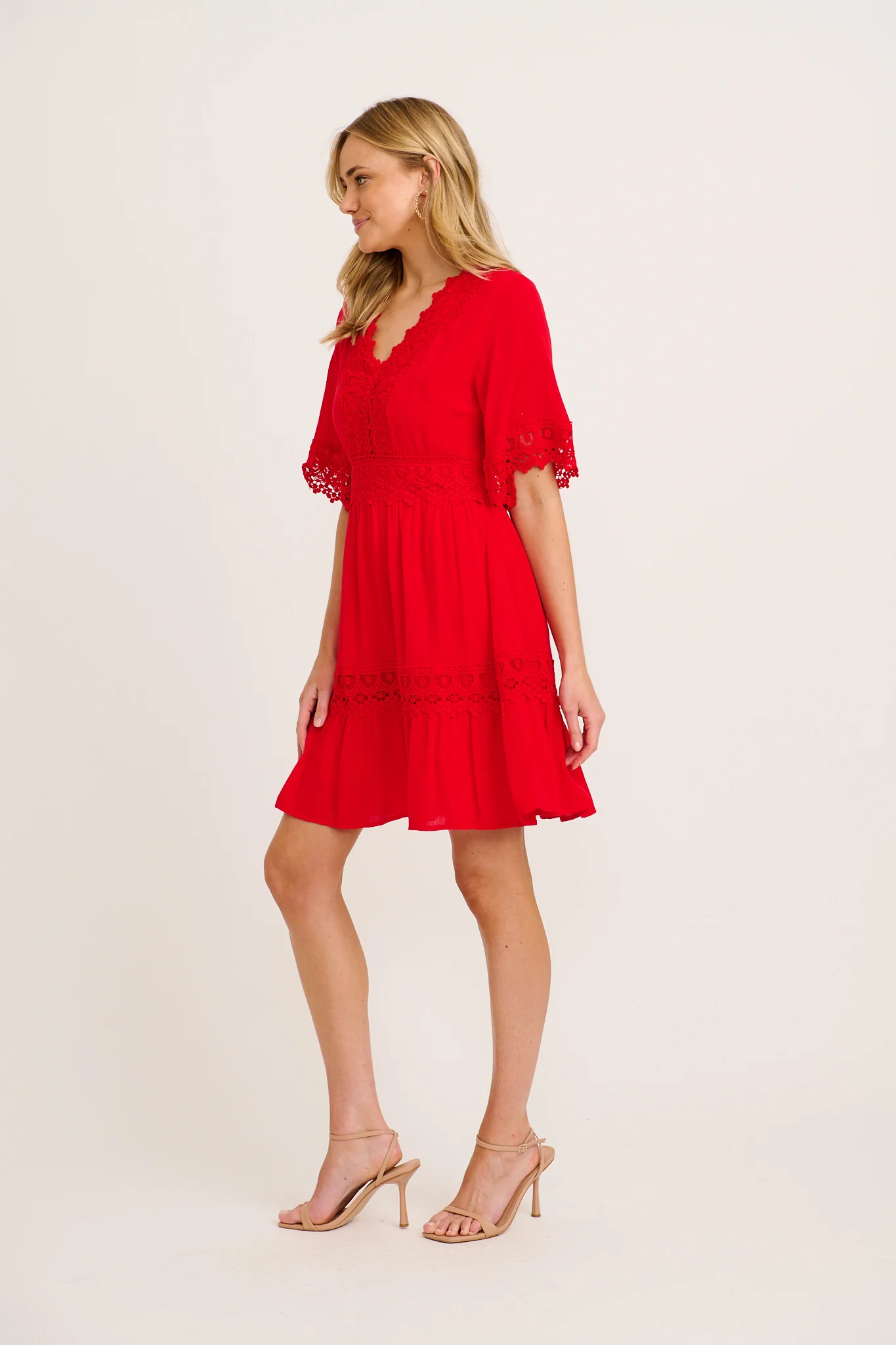 Macca Dress In Red - Image 3