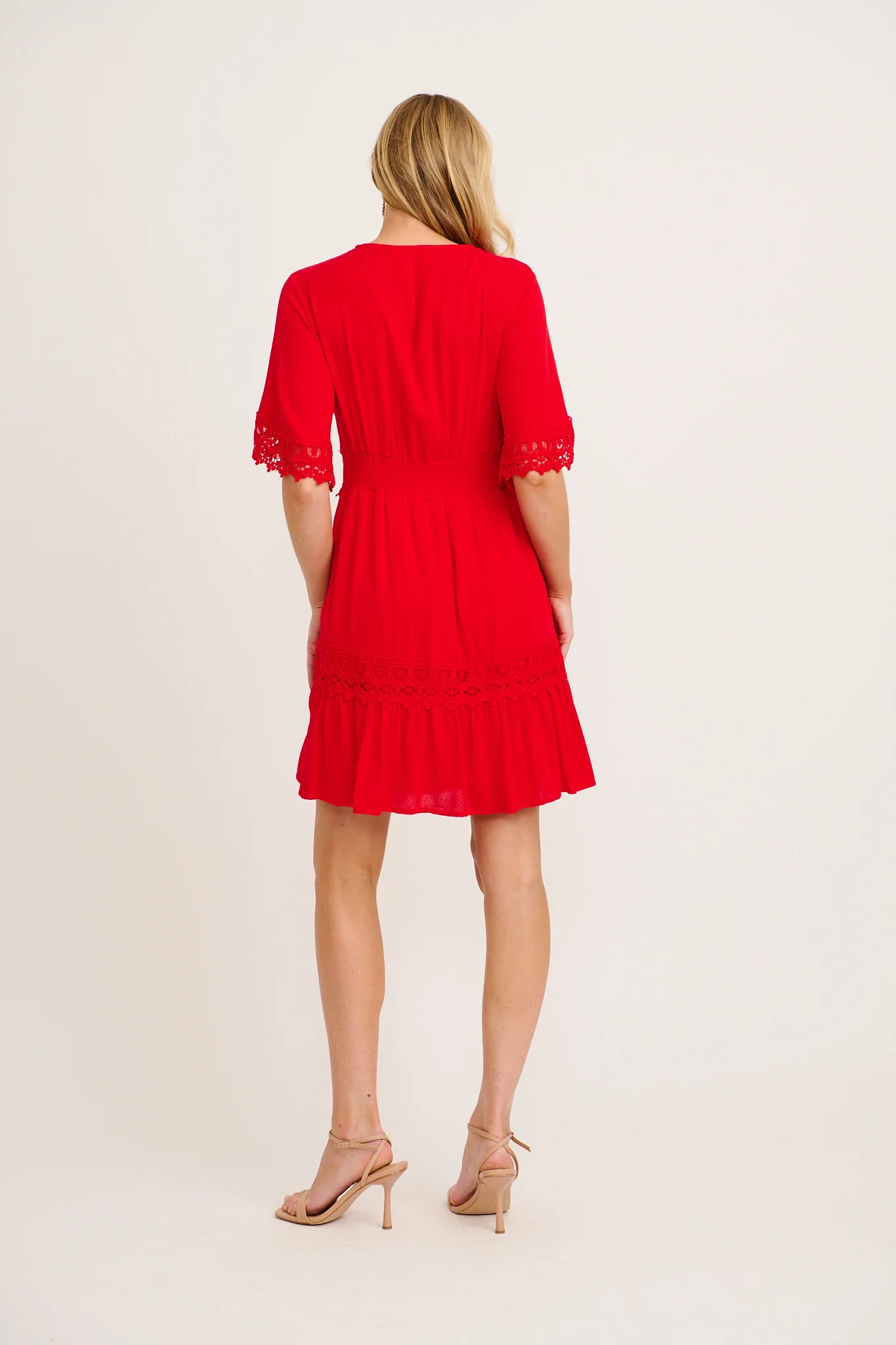 Macca Dress In Red - Image 4