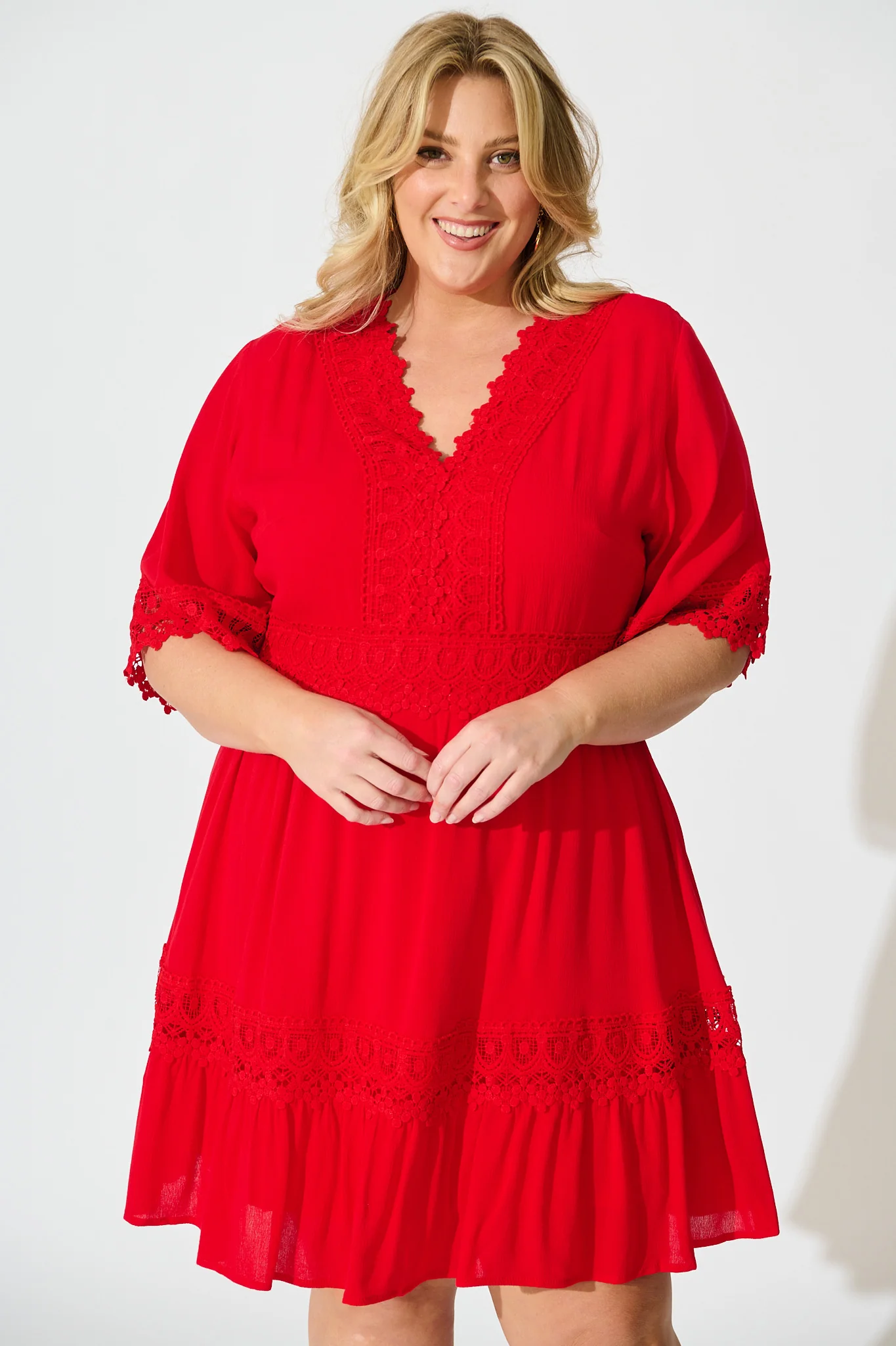 Macca Dress In Red - Image 6