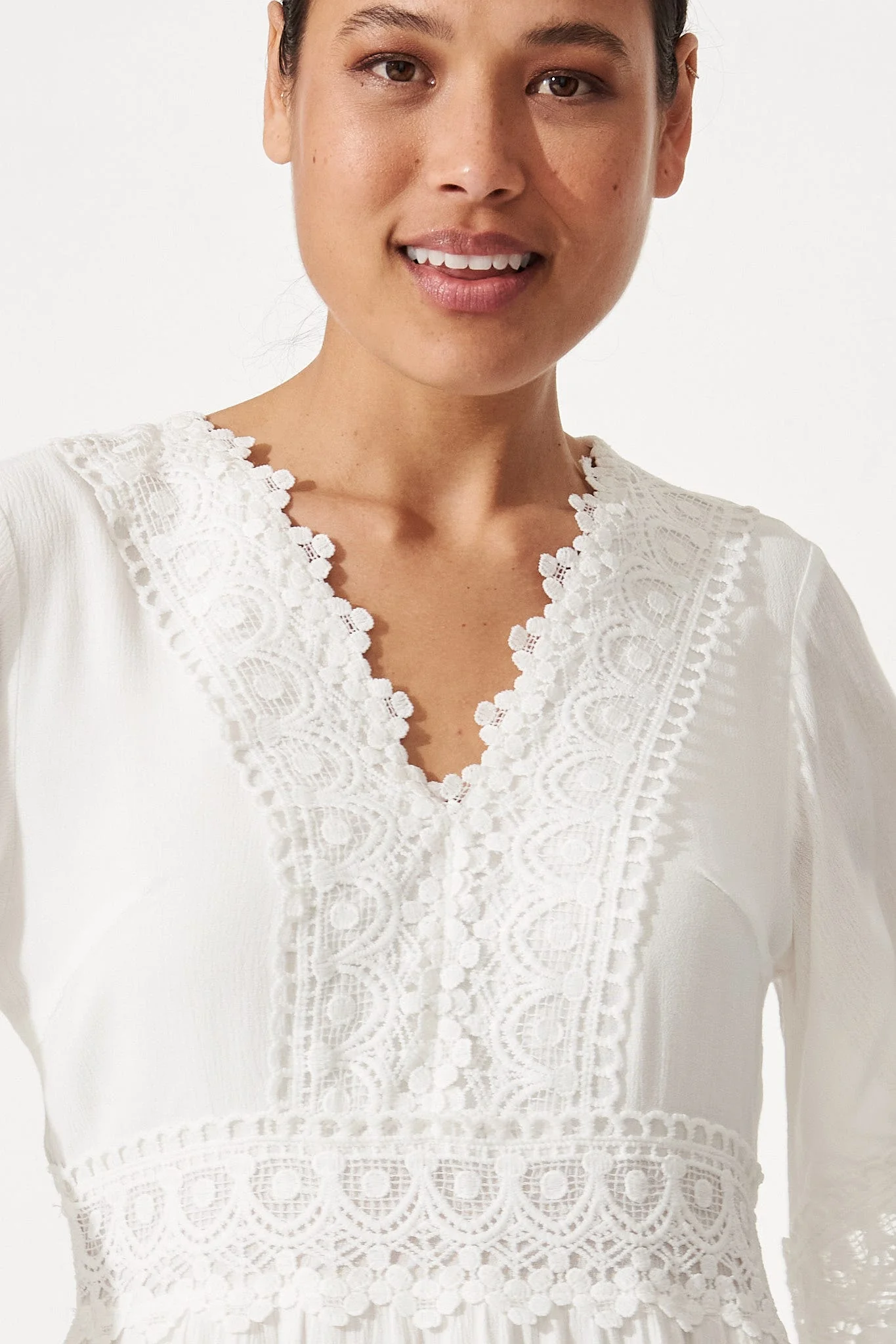 Macca Dress In White - Image 3