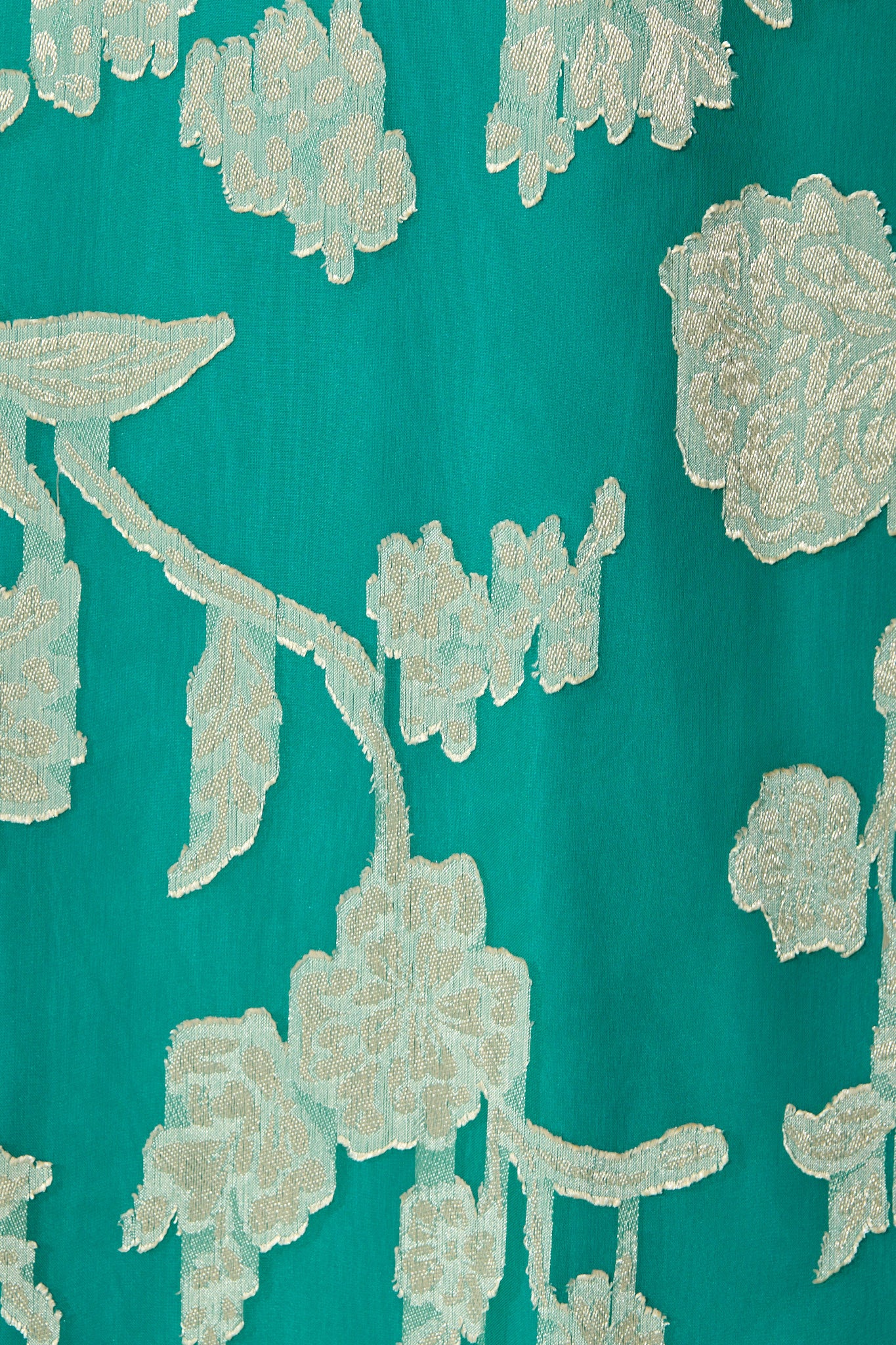Maelis Maxi Dress in Teal and Gold Burnout Chiffon - Image 6