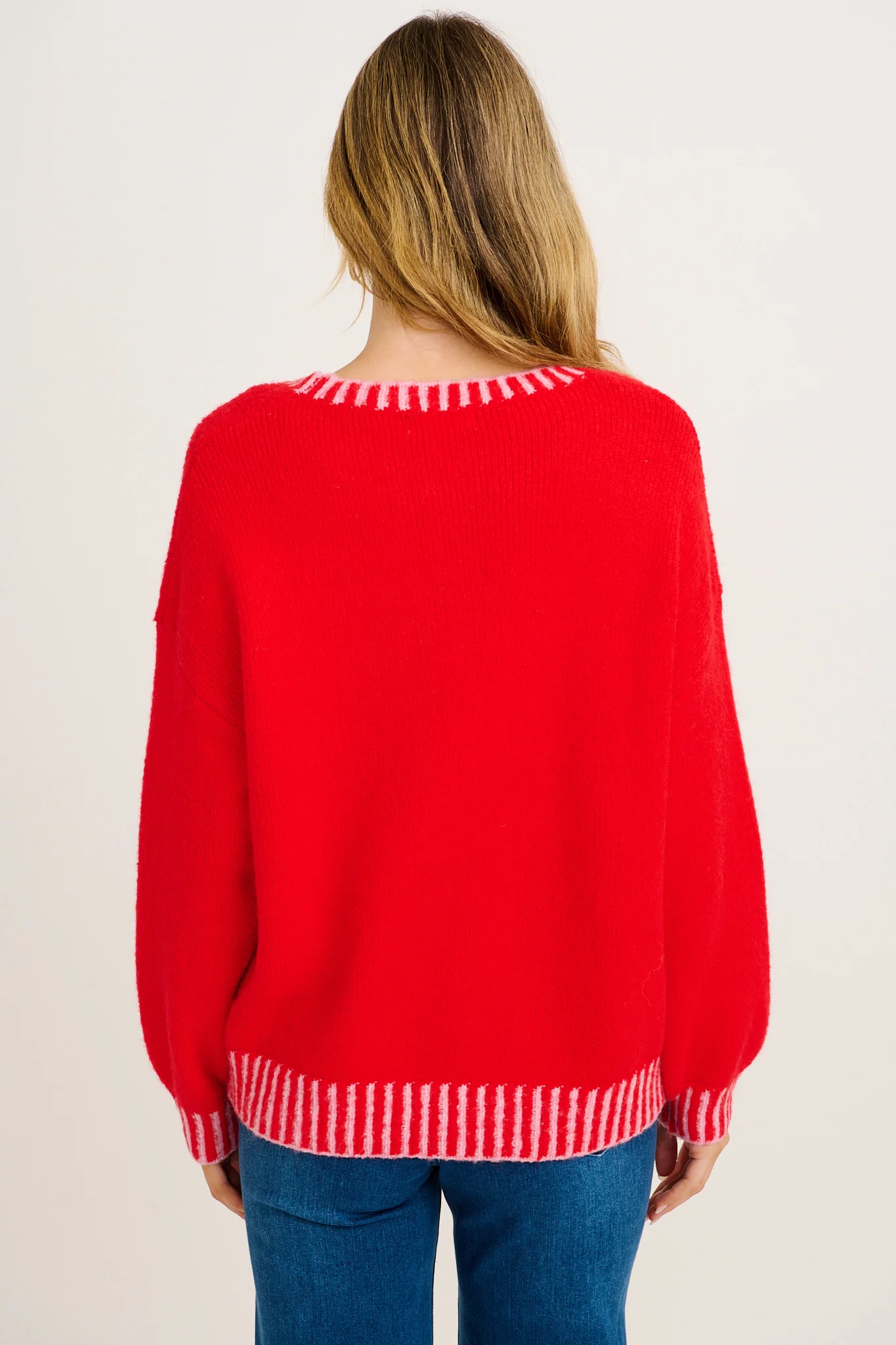 Maggie Knit in Red Wool Blend - Image 3