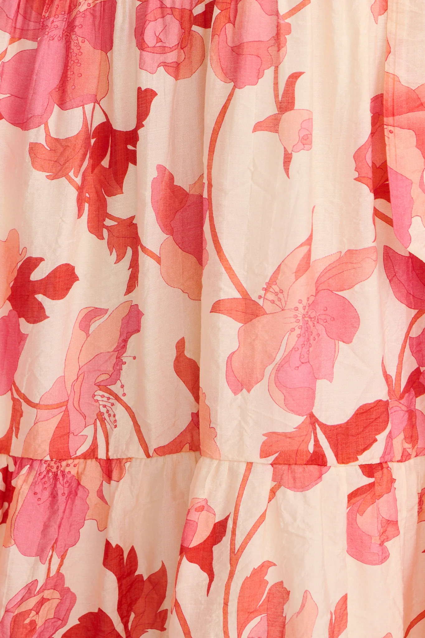 Maja Midi Dress in Cream with Pink Floral - Image 6