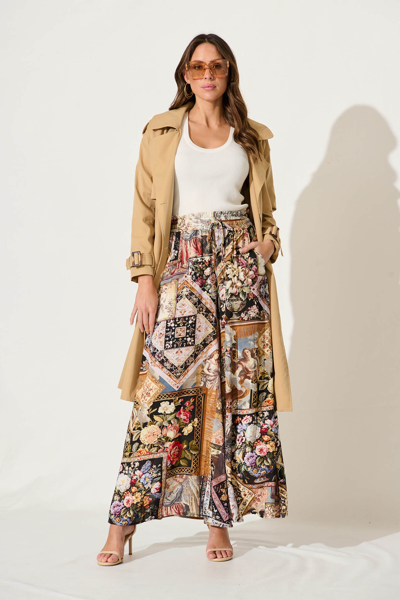 Mariah Pant In Black Multi Patchwork - Image 4