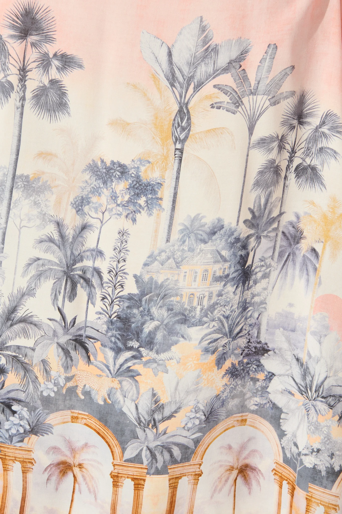 Mariah Pant in Blush Palm Tree Print - Image 6