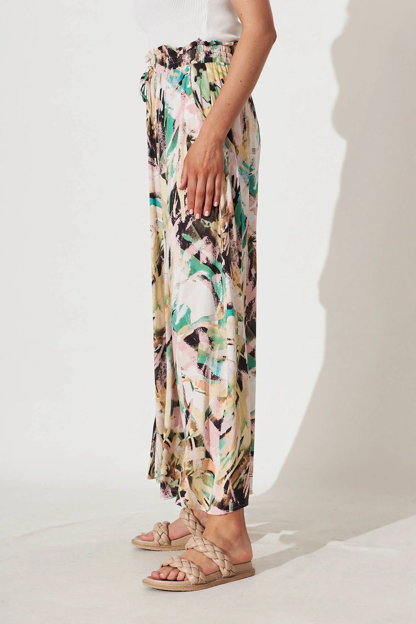 Mariah Pant In Multi Brushstroke Print - Image 6