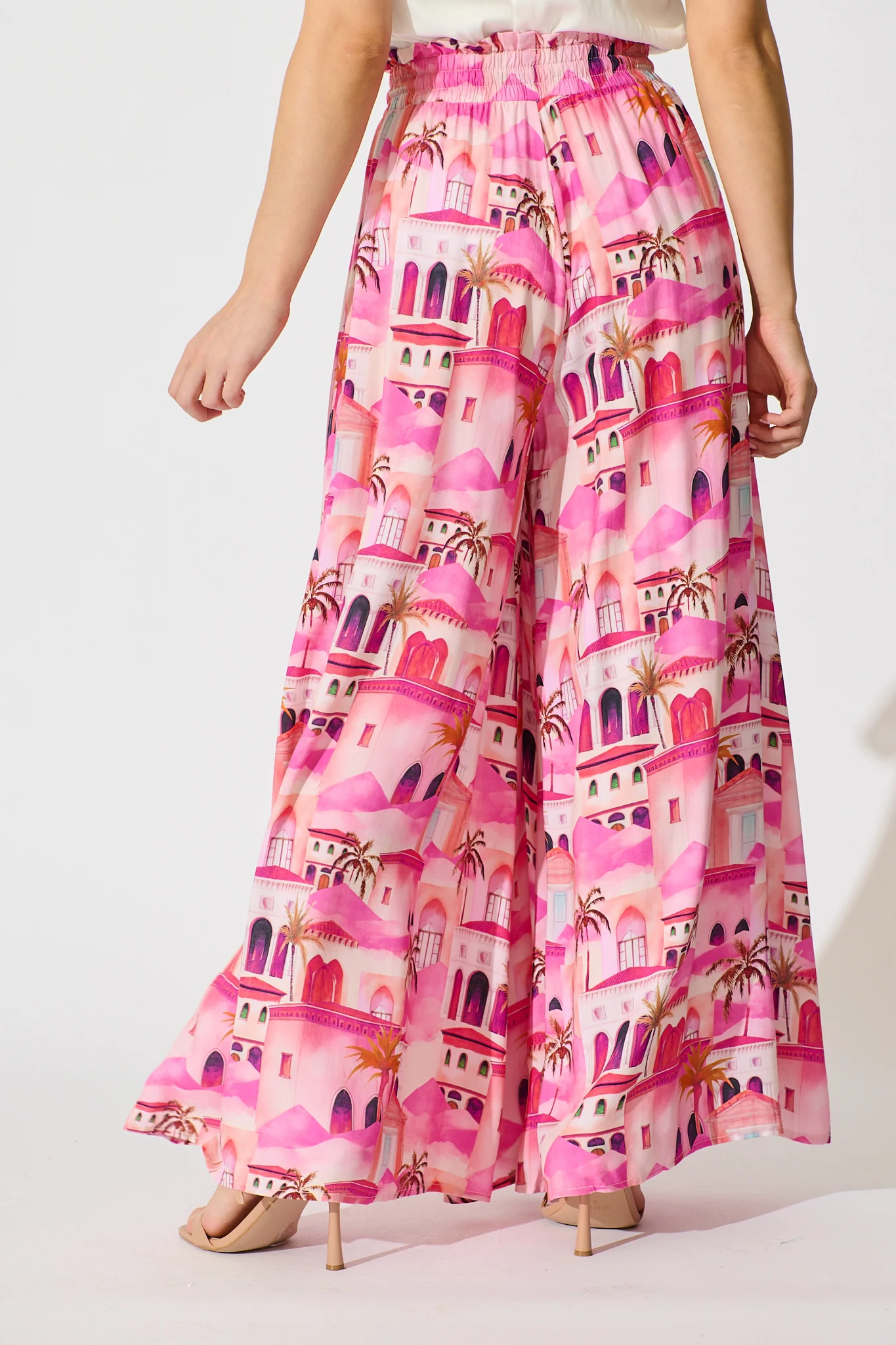 Mariah Pant in Pink Resort Print - Image 3