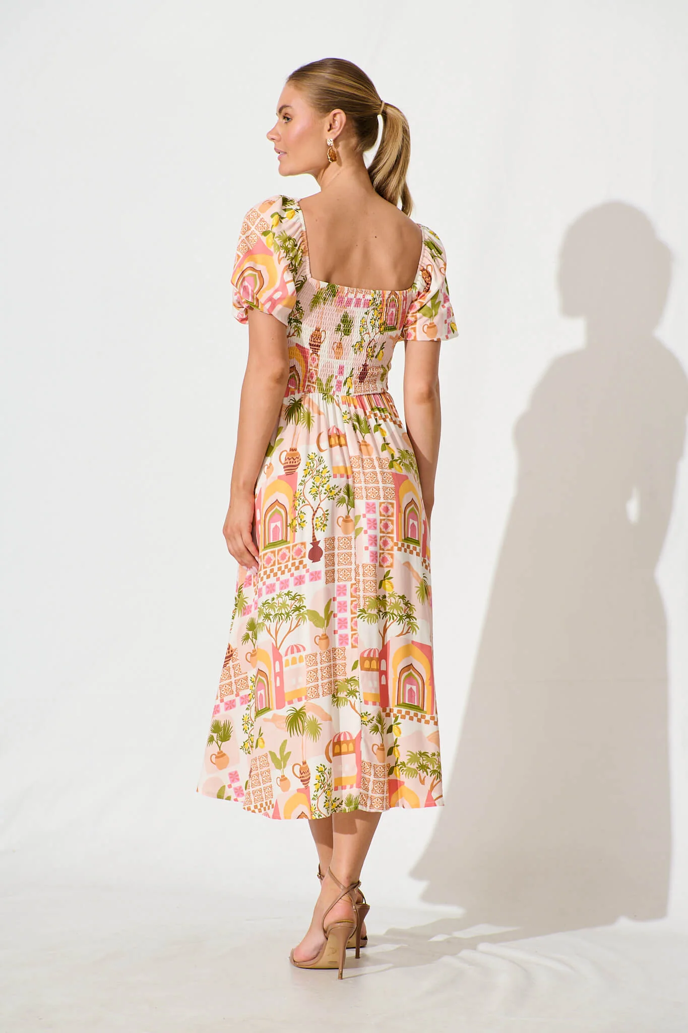 Mariam Midi Dress in Multi Print - Image 4