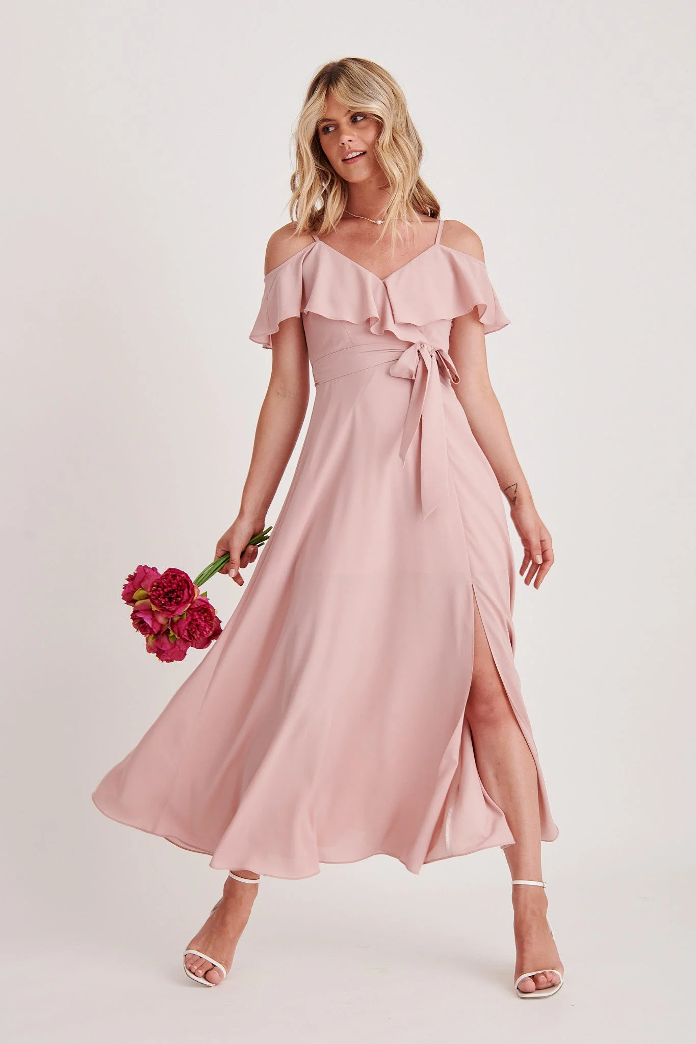 Marit Maxi Dress in Blush - Image 11