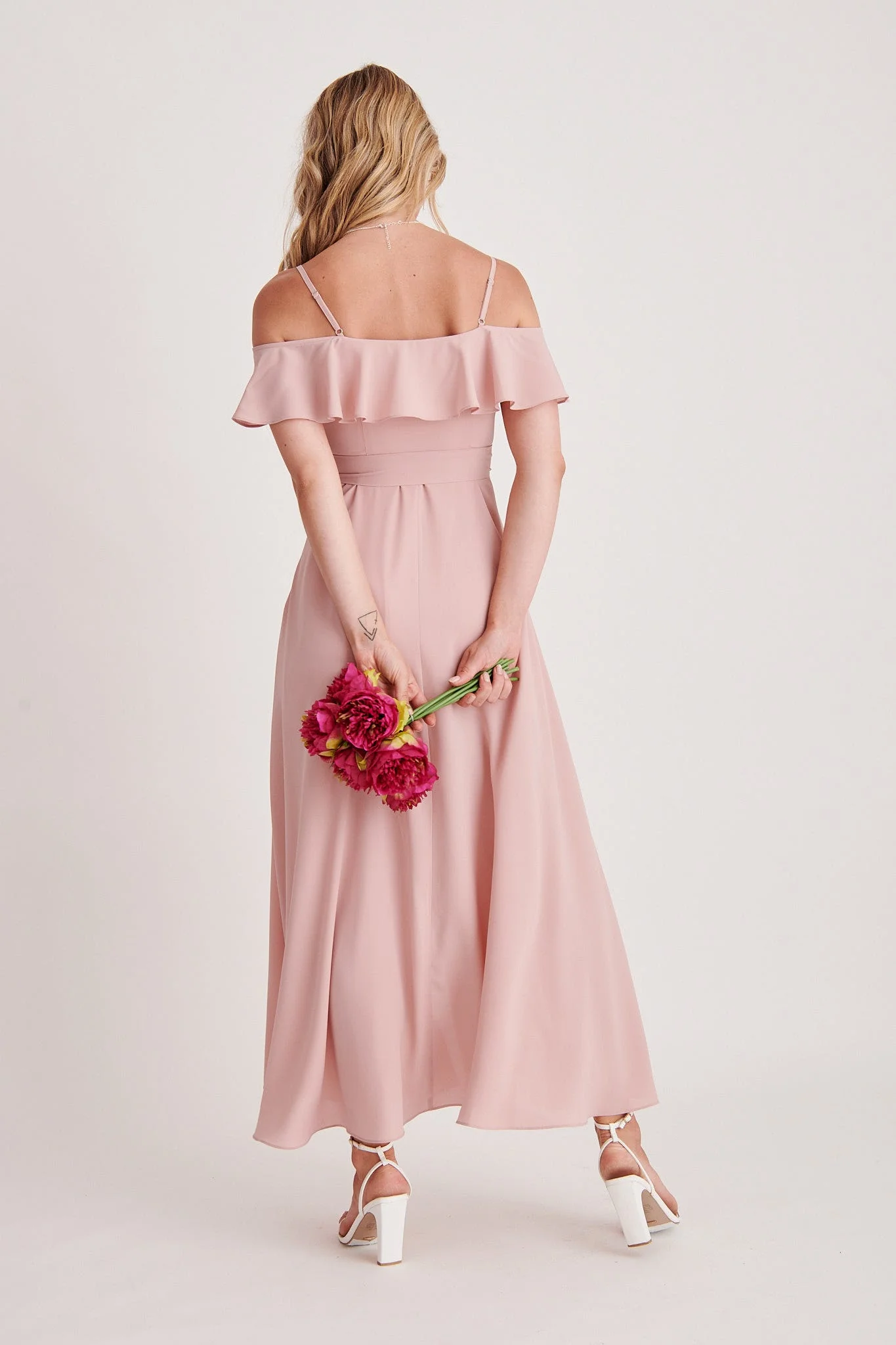 Marit Maxi Dress in Blush - Image 8
